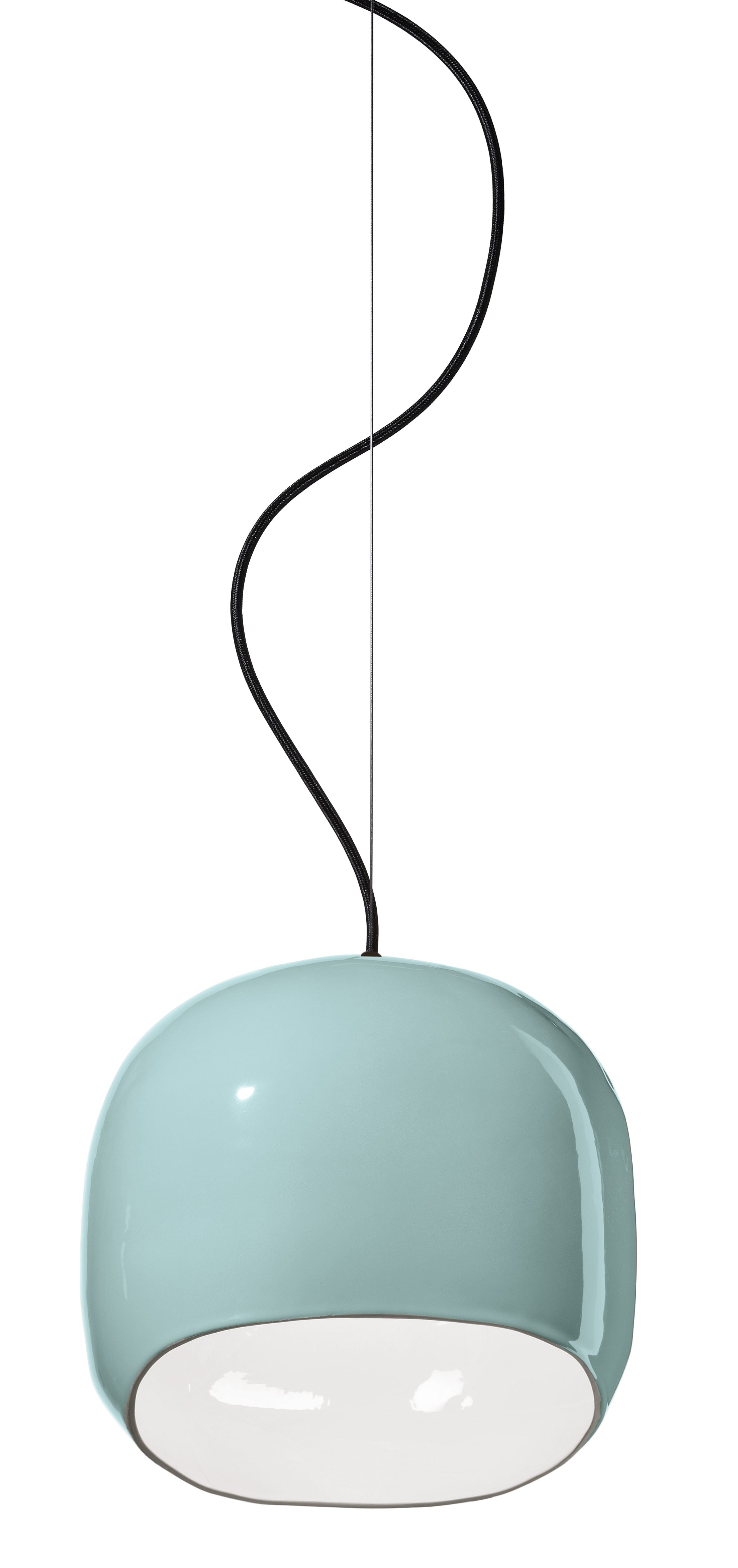AYRTON blue ceramic pendant lamp