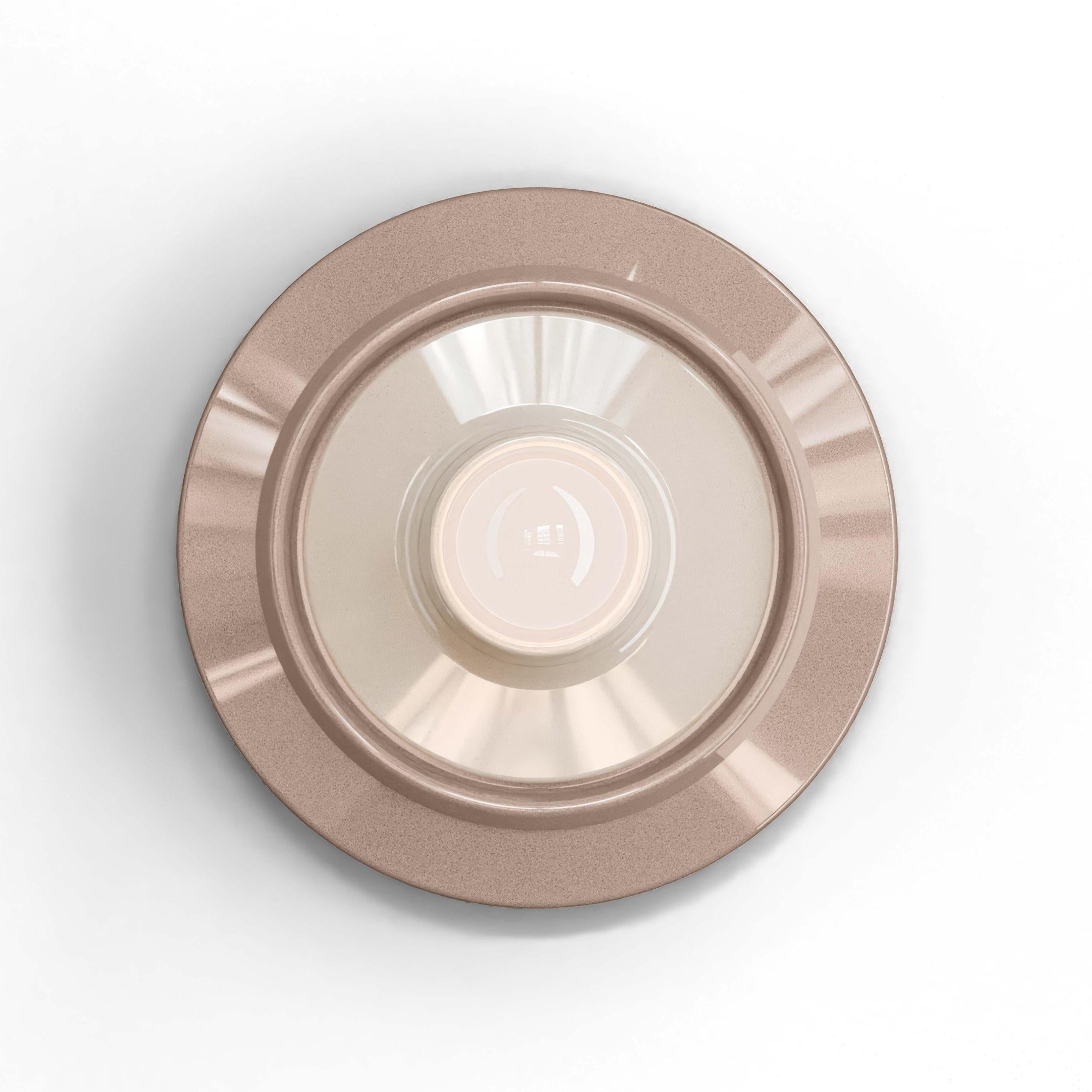 Beige ceramic wall lamp VOILÀ with cream
