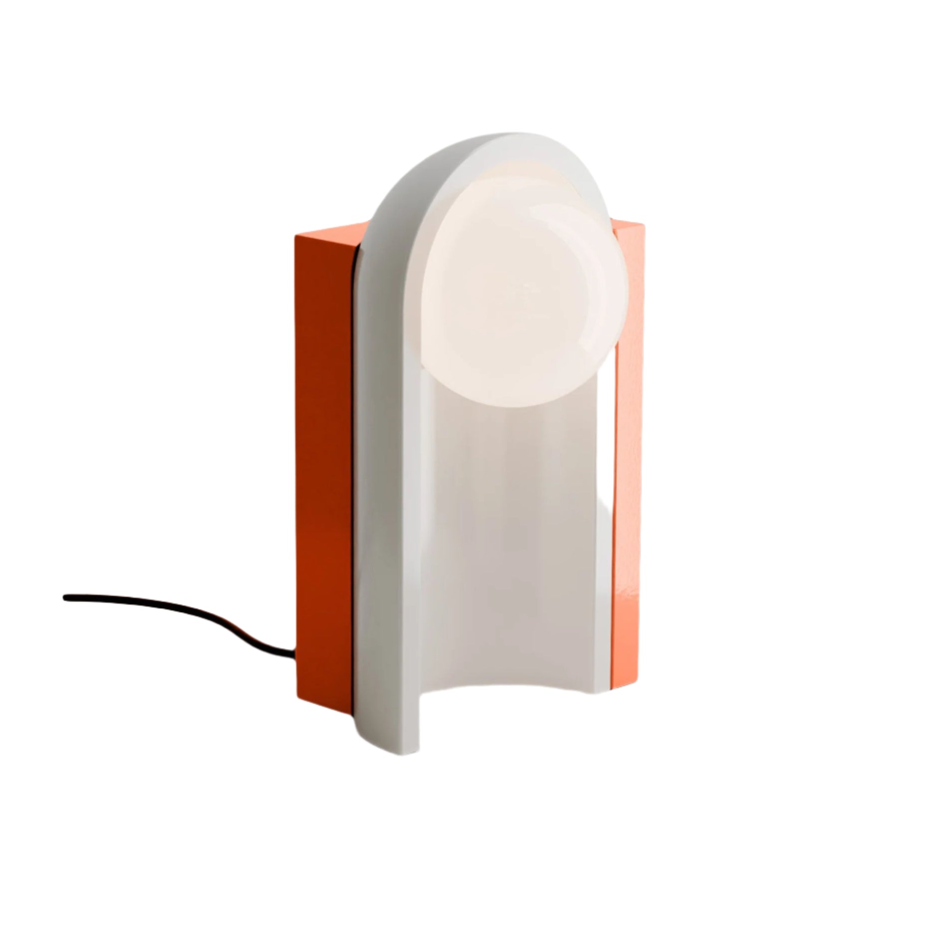 CLÉO ceramic table lamp orange with cream