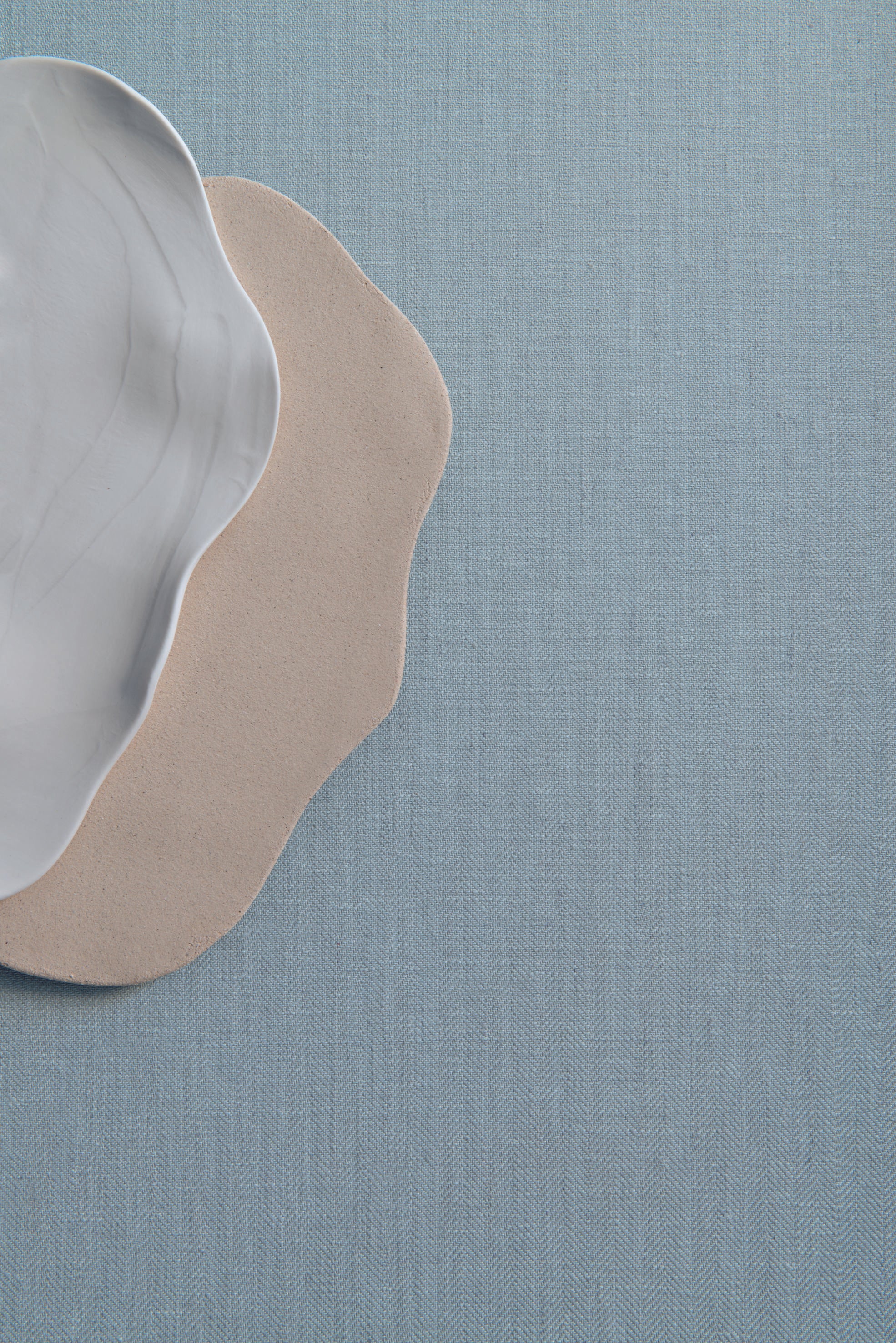 Textilstruktur-Tapete imitiert Fischgrät VELIN - PERLE perlmuttfarben