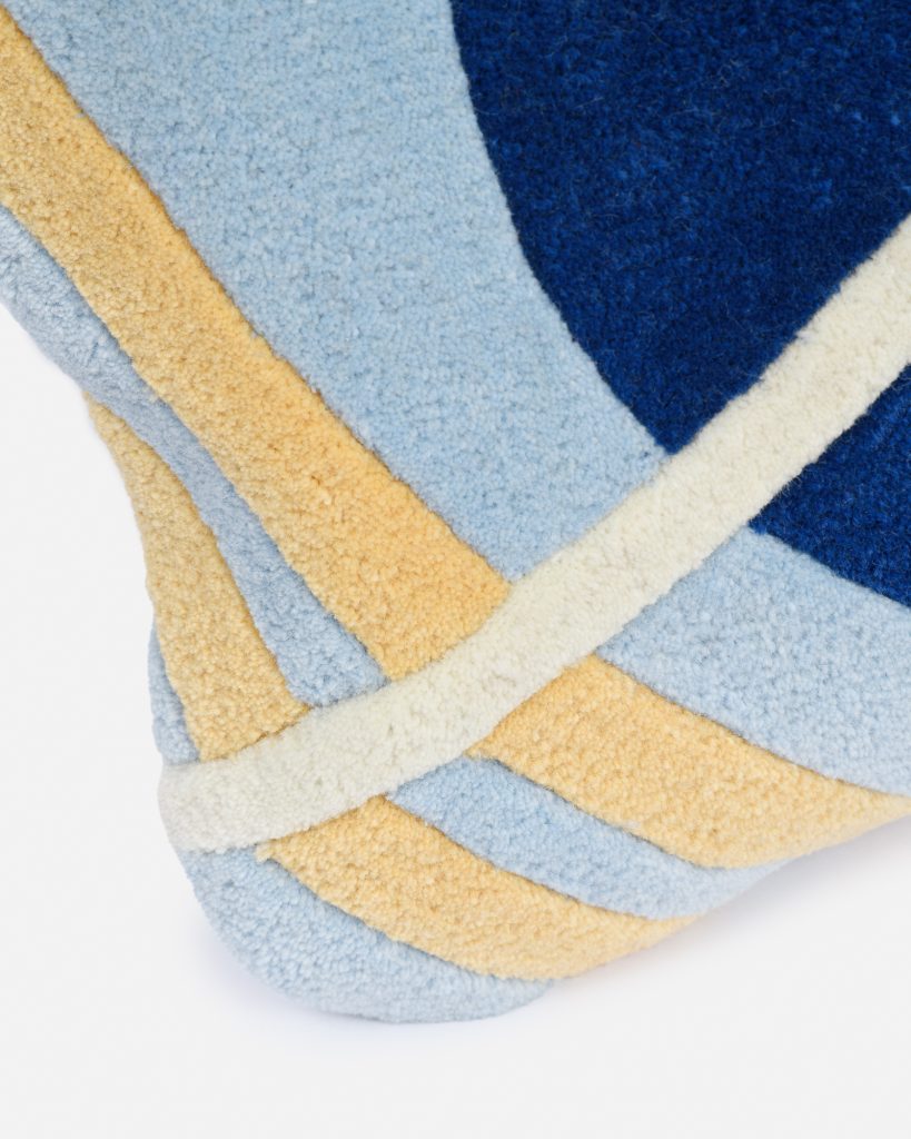 CAVE decorative pillow navy blue with orange