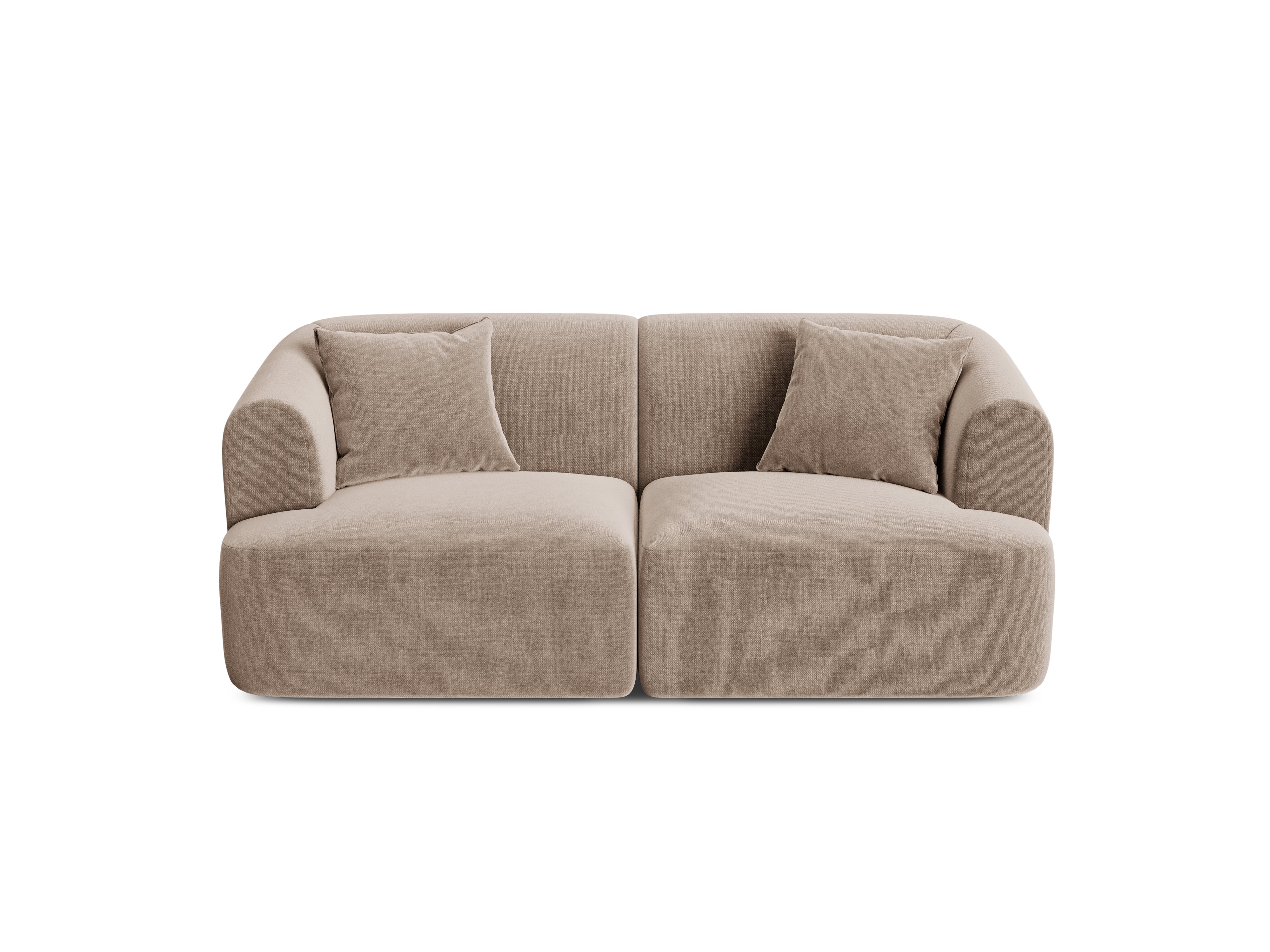 Sofa aus Samt 2-sitzig CAMPI dunkelbeige