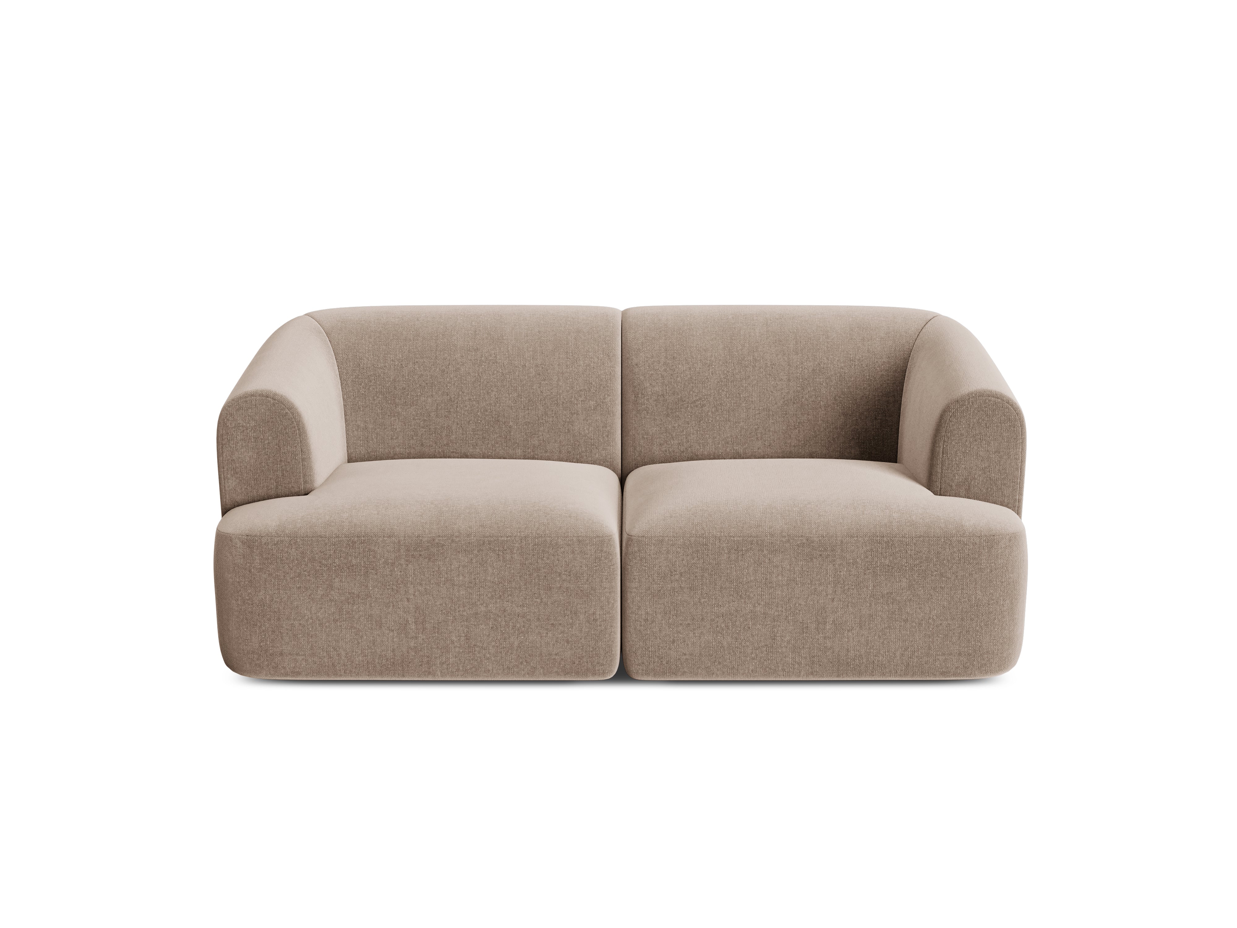 Sofa aus Samt 2-sitzig CAMPI dunkelbeige