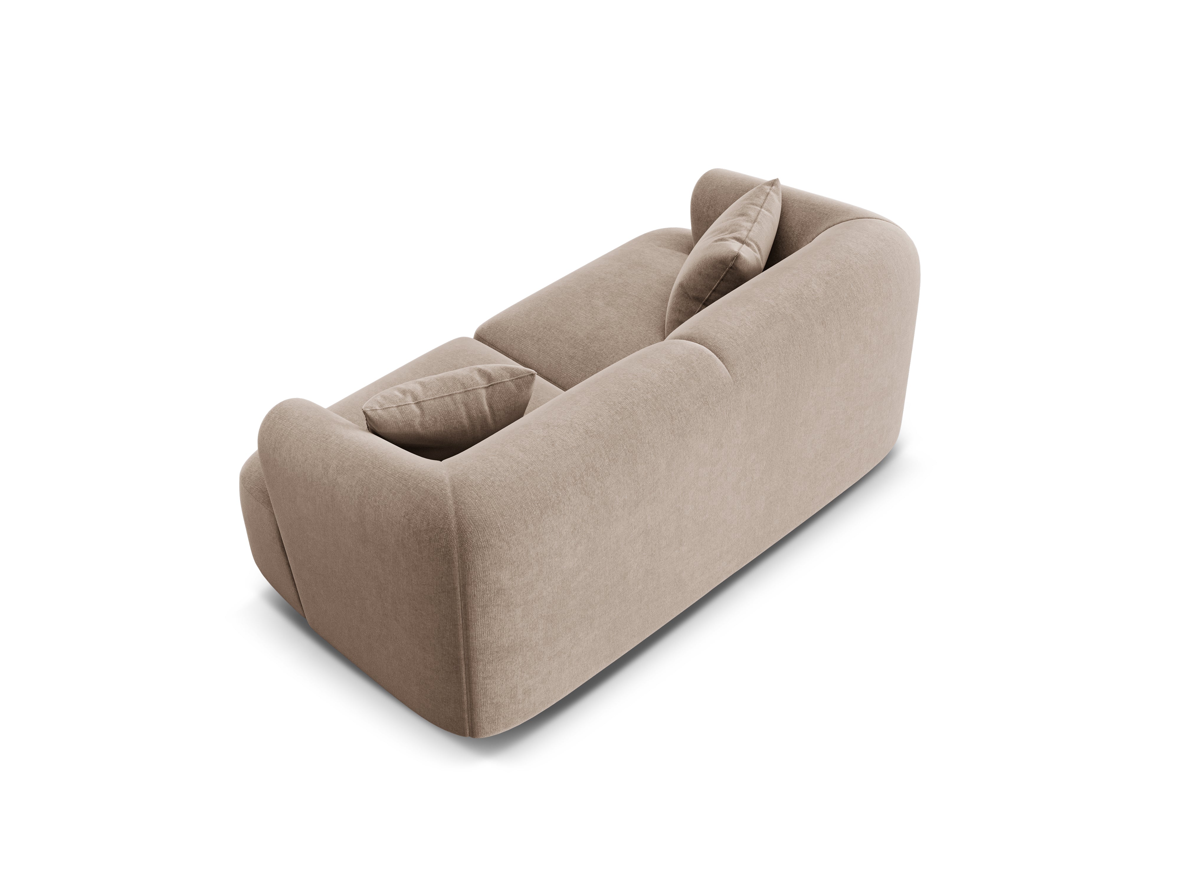 Sofa aus Samt 2-sitzig CAMPI dunkelbeige