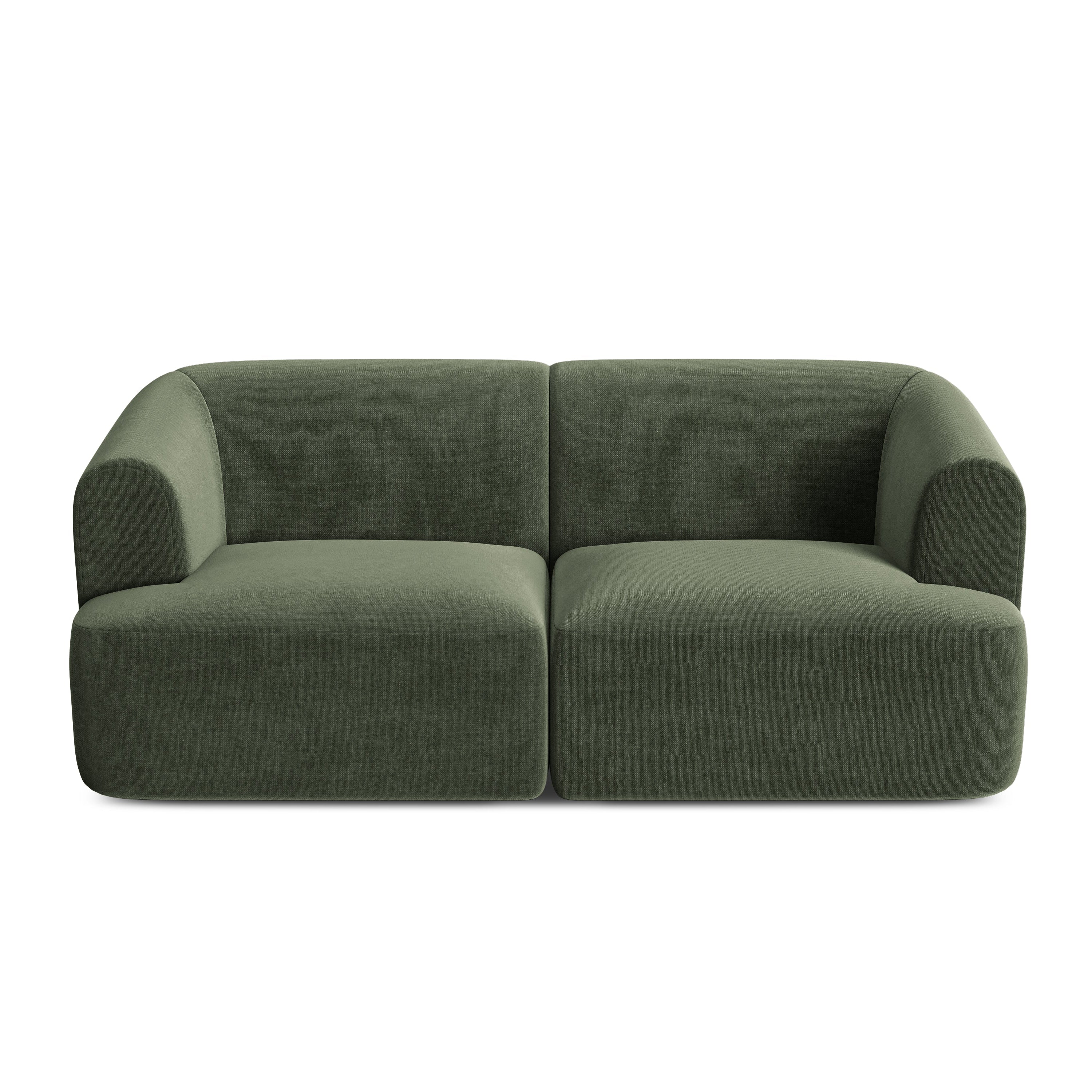 Samtsofa 2-sitzig CAMPI grün