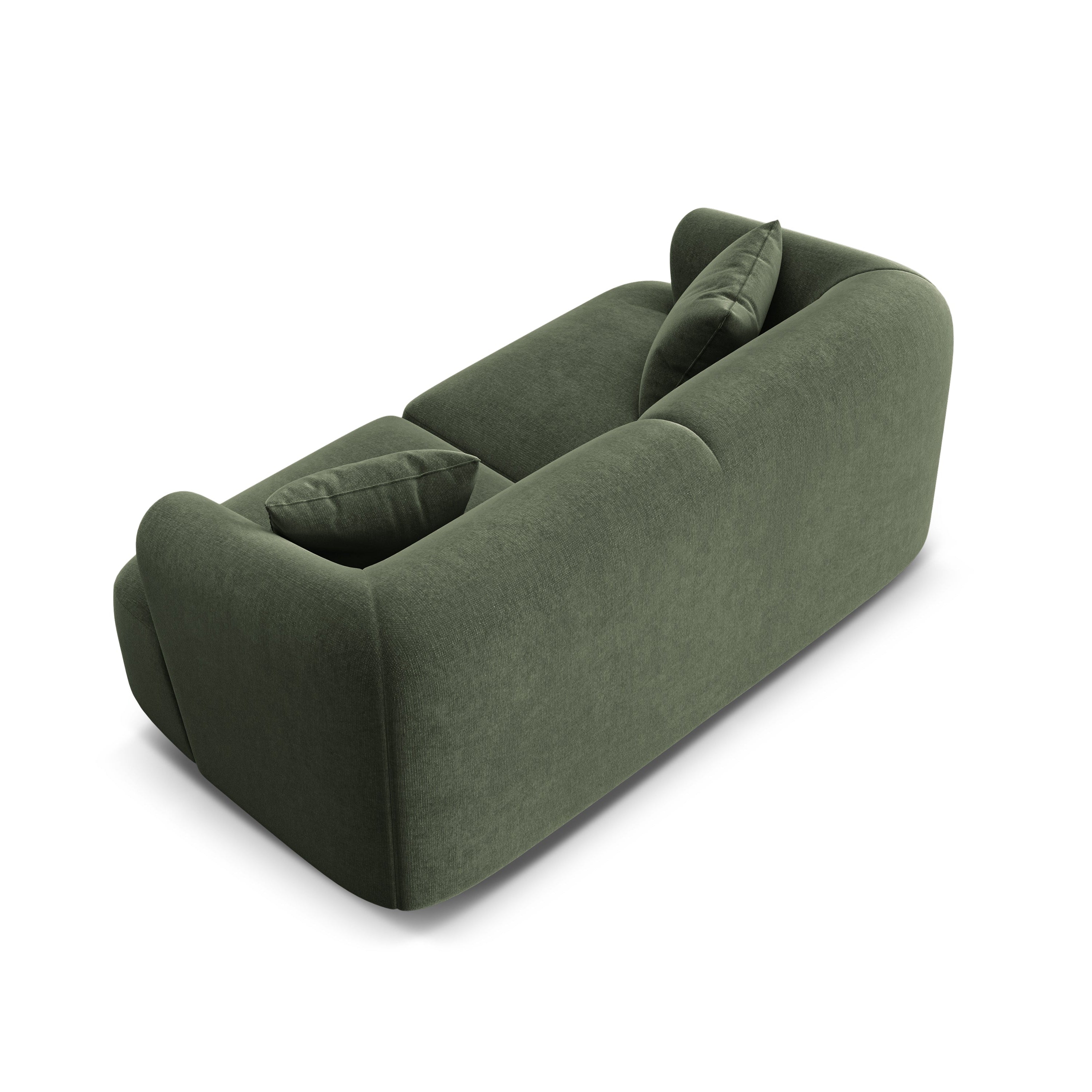 Samtsofa 2-sitzig CAMPI grün