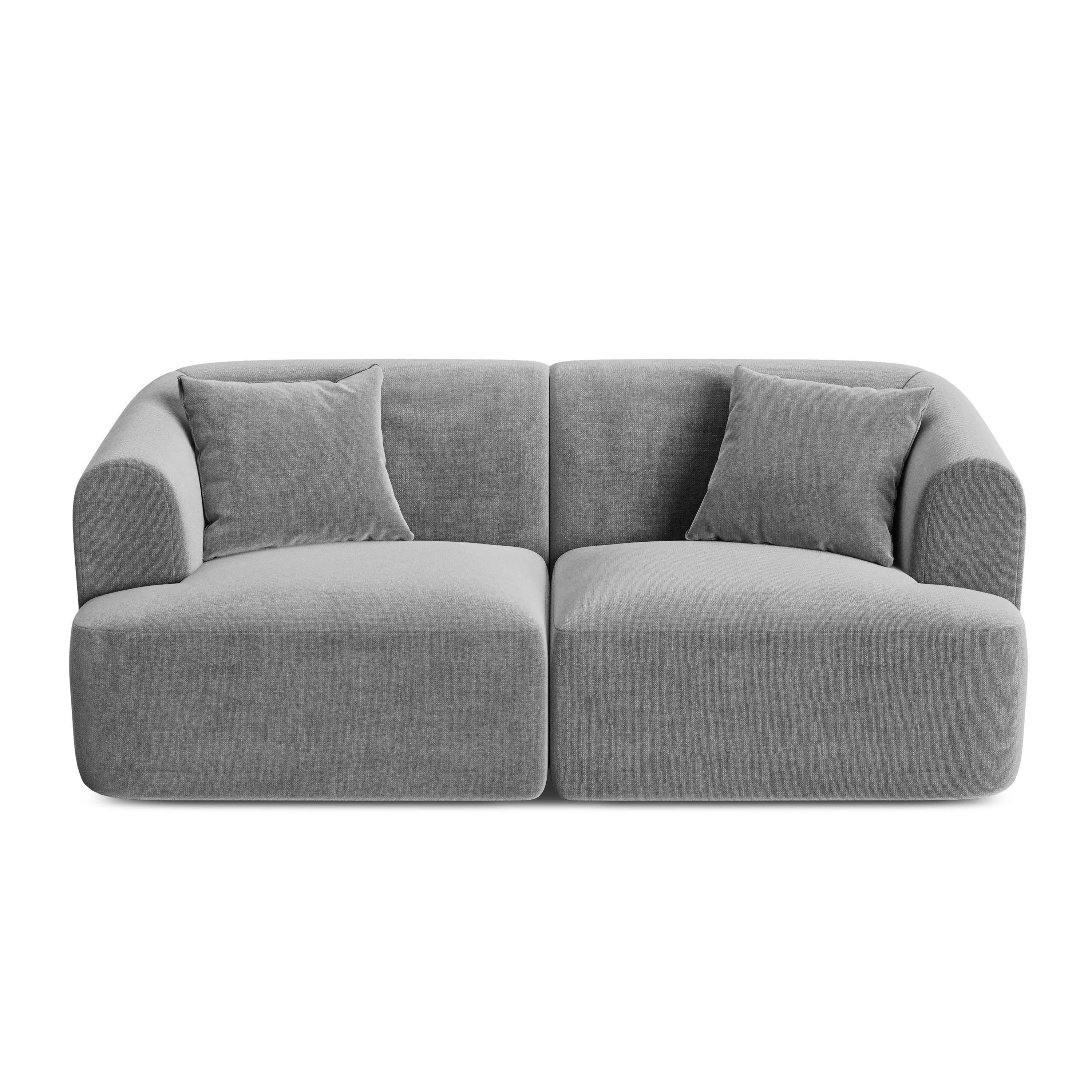 Sofa aus Samt 2-sitzig CAMPI grau