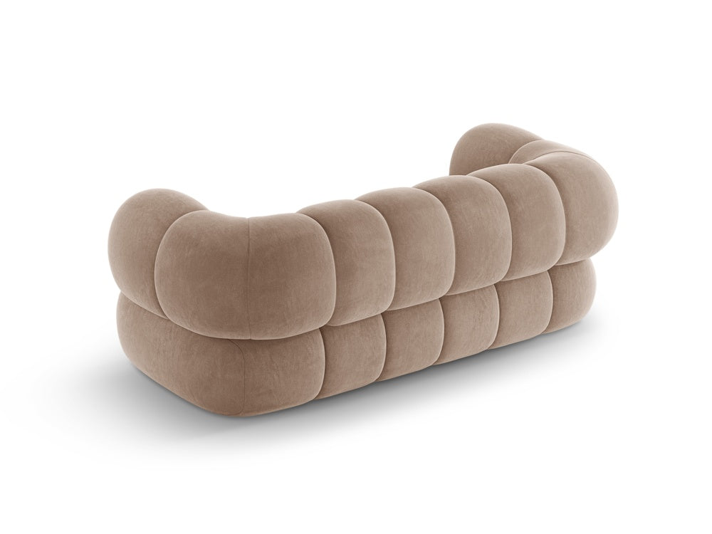 Sofa 2-sitzig aus Samt KOGE dunkelbeige