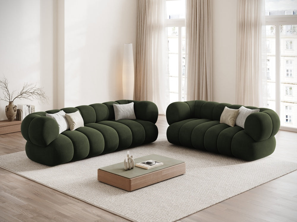 Sofa 2-sitzig aus Samt KOGE grün