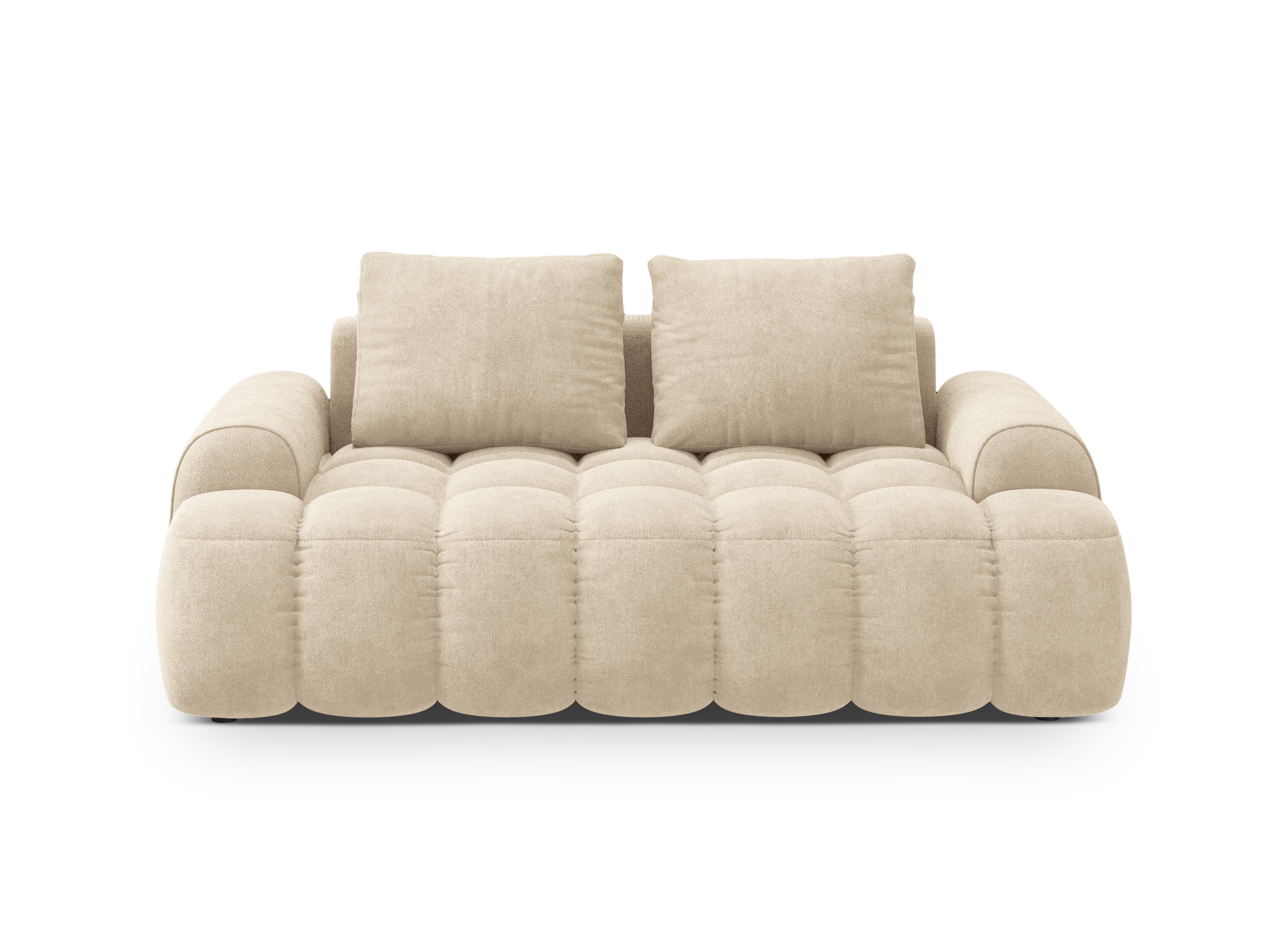 Samtsofa 2-sitzig LINZ hellbeige