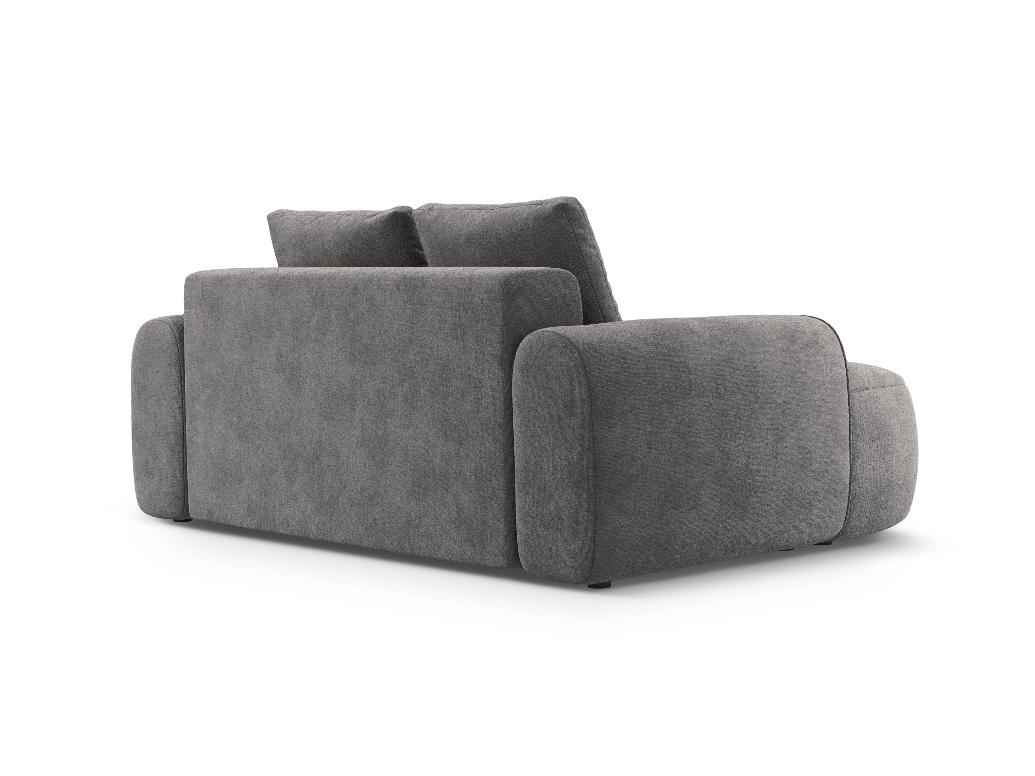 Samtsofa 2-sitzig LINZ dunkelgrau
