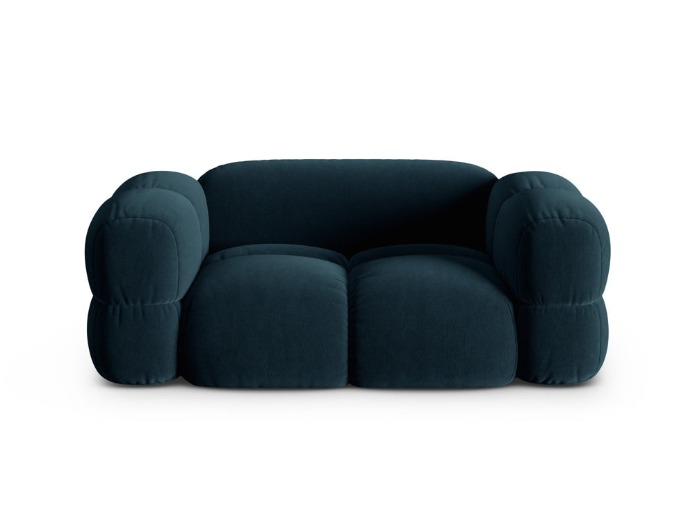 2-sitziges Samtsofa LORETTO petrol