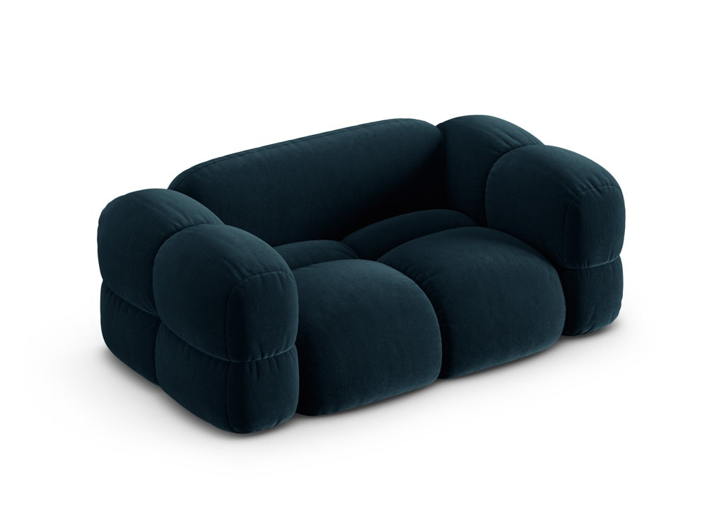2-sitziges Samtsofa LORETTO petrol