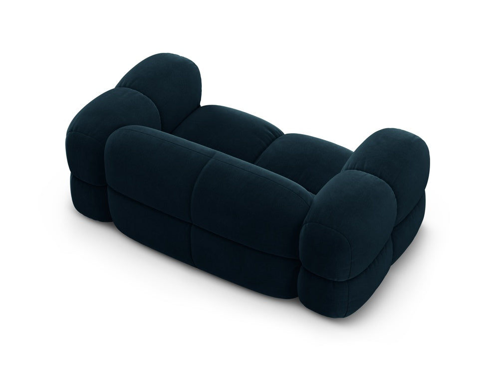 2-sitziges Samtsofa LORETTO petrol
