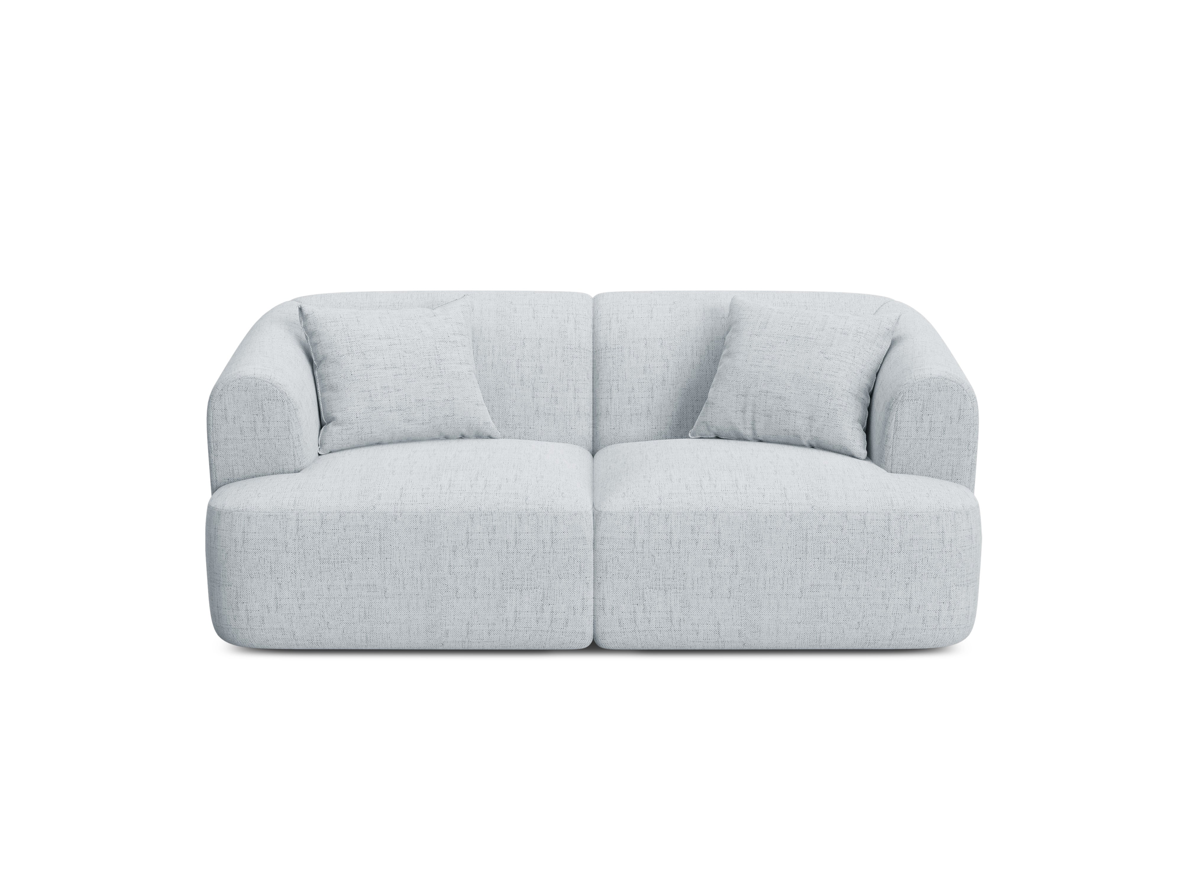 Sofa 2-sitzig CAMPI hellgrau Chenille