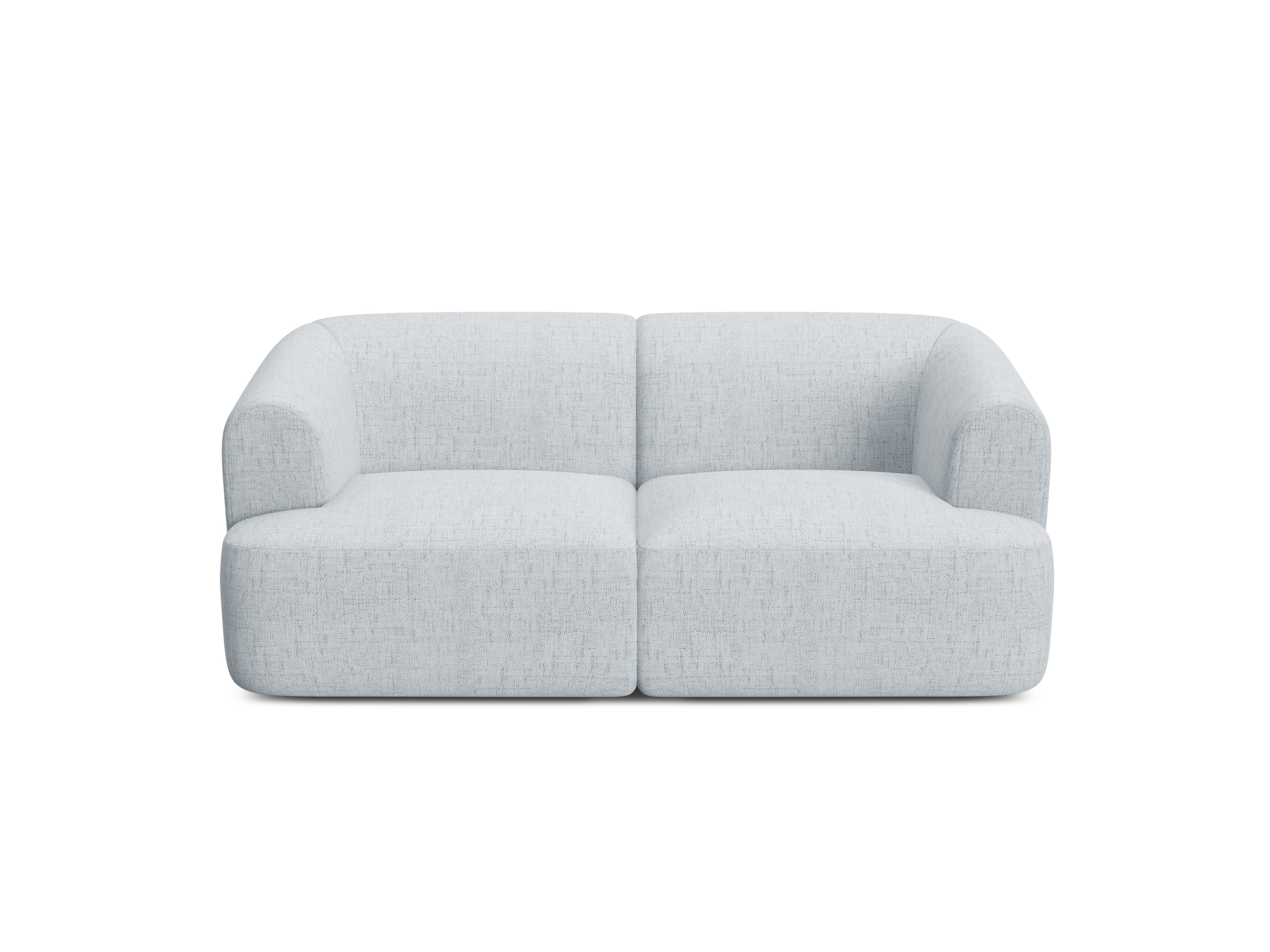 Sofa 2-sitzig CAMPI hellgrau Chenille