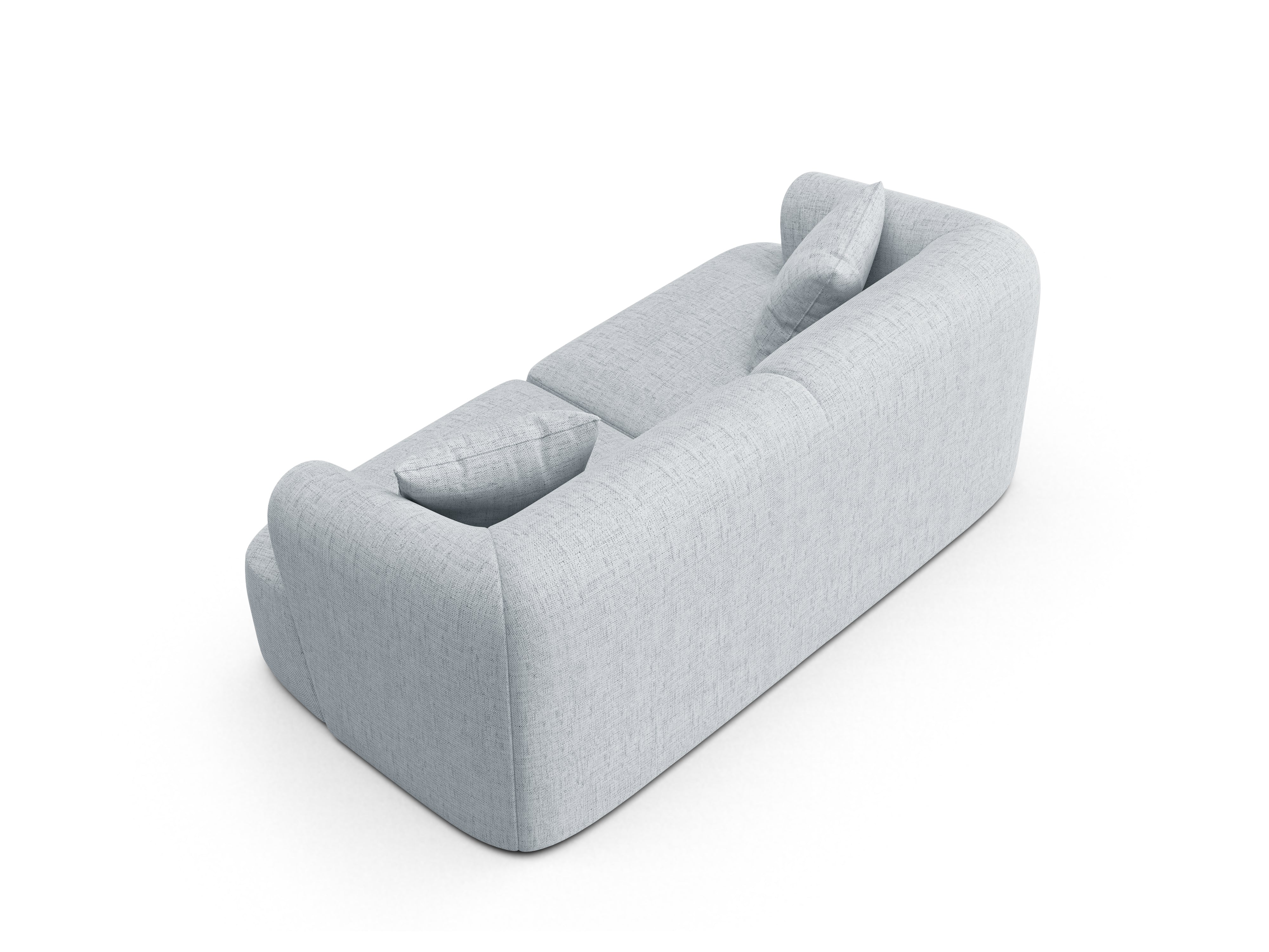 Sofa 2-sitzig CAMPI hellgrau Chenille