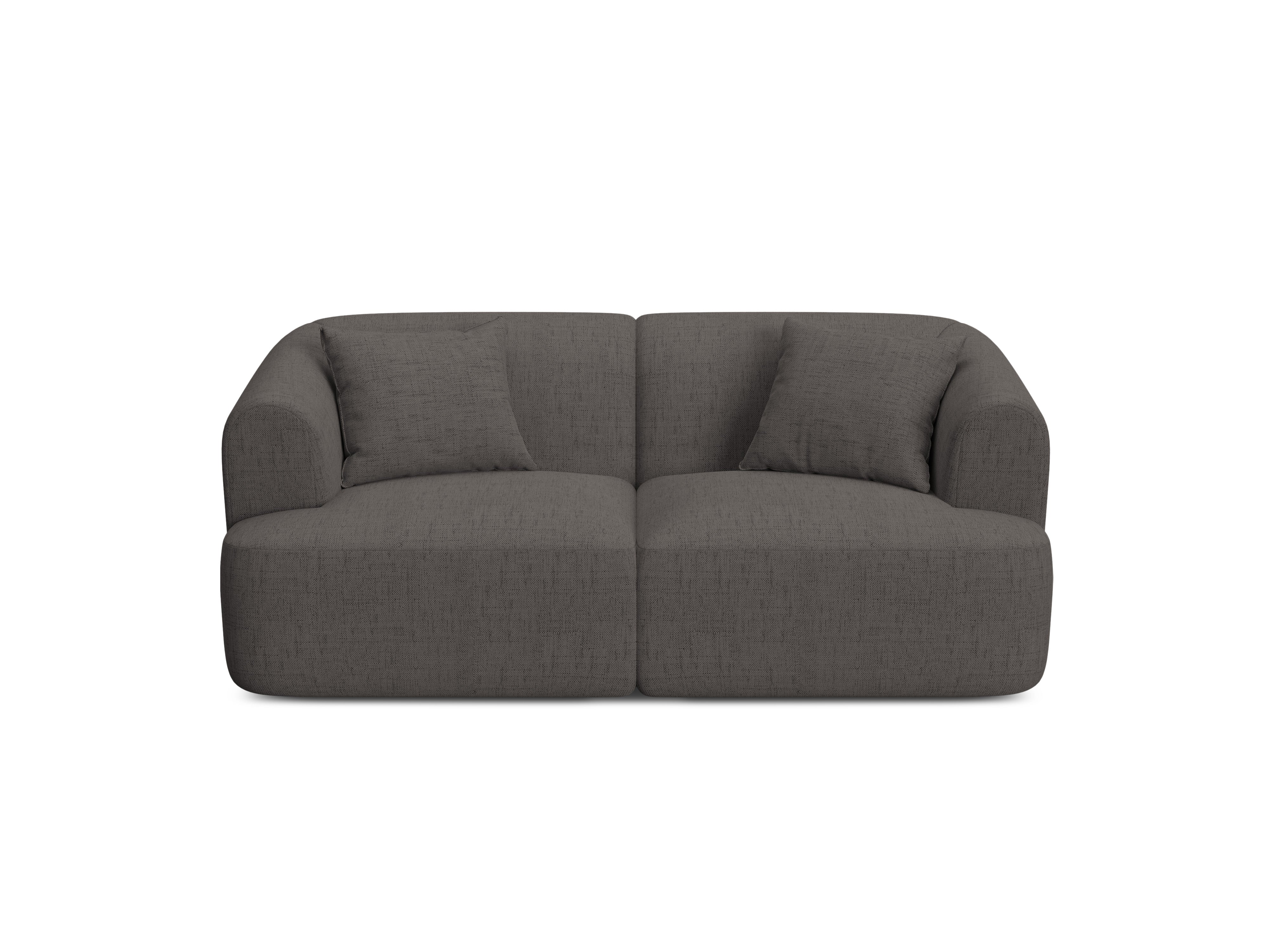 Sofa 2-sitzig CAMPI graues Chenille