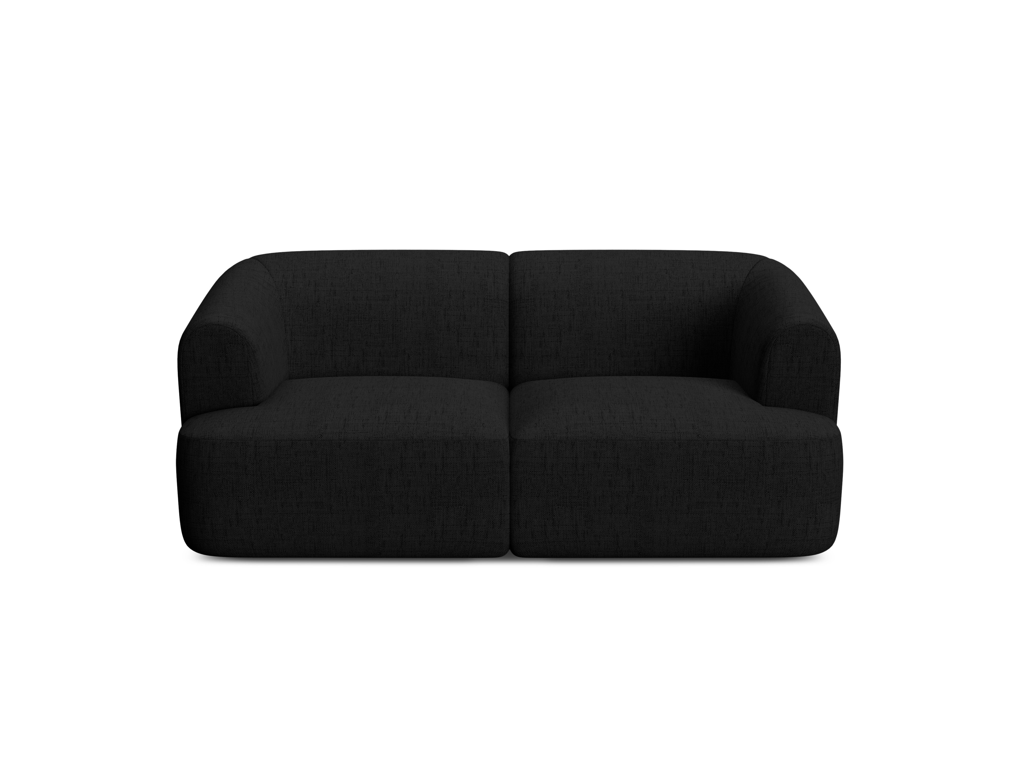Sofa 2-sitzig CAMPI schwarzer Chenille
