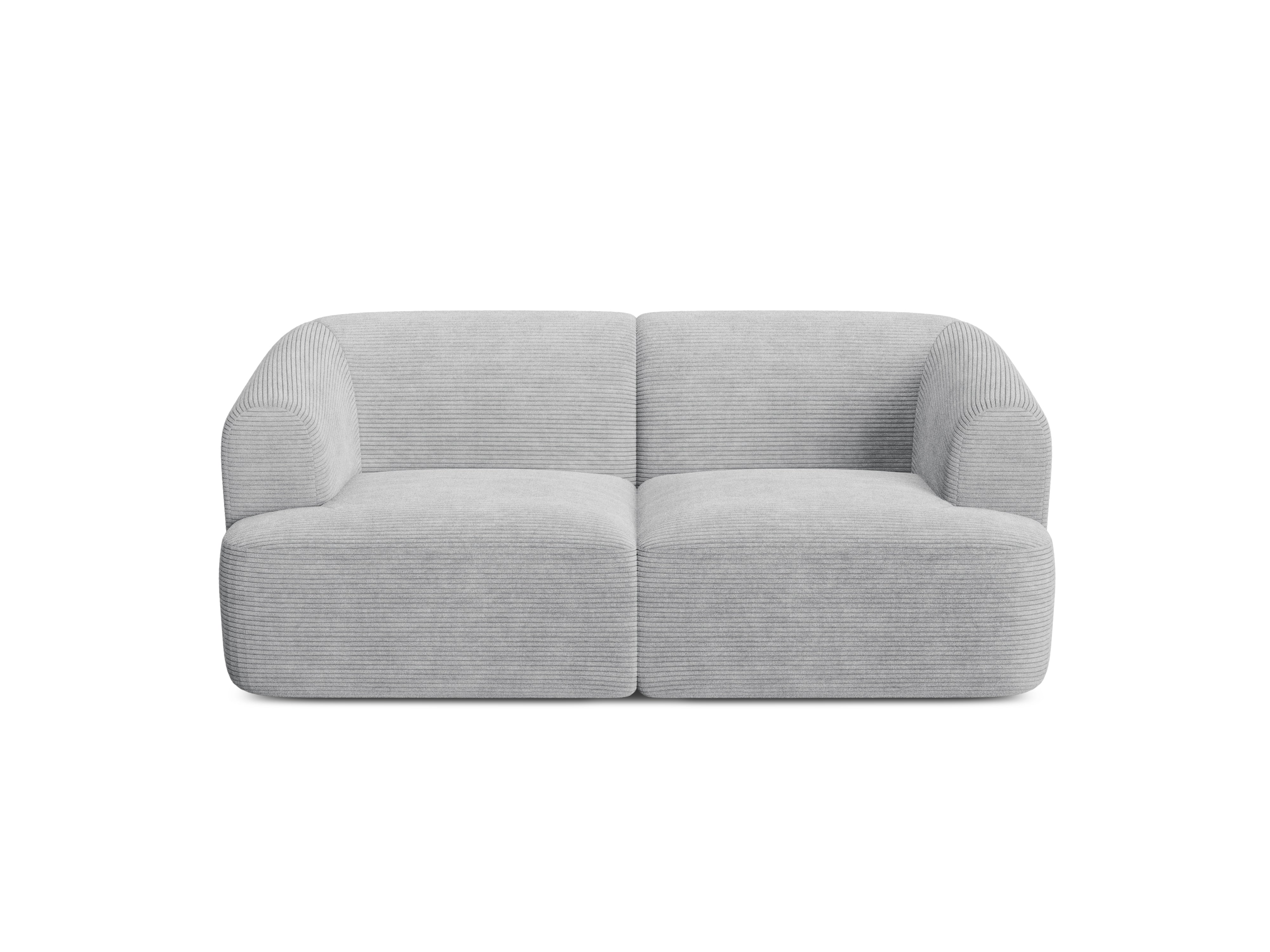 Sofa 2-Sitzer CAMPI hellgrau Cord