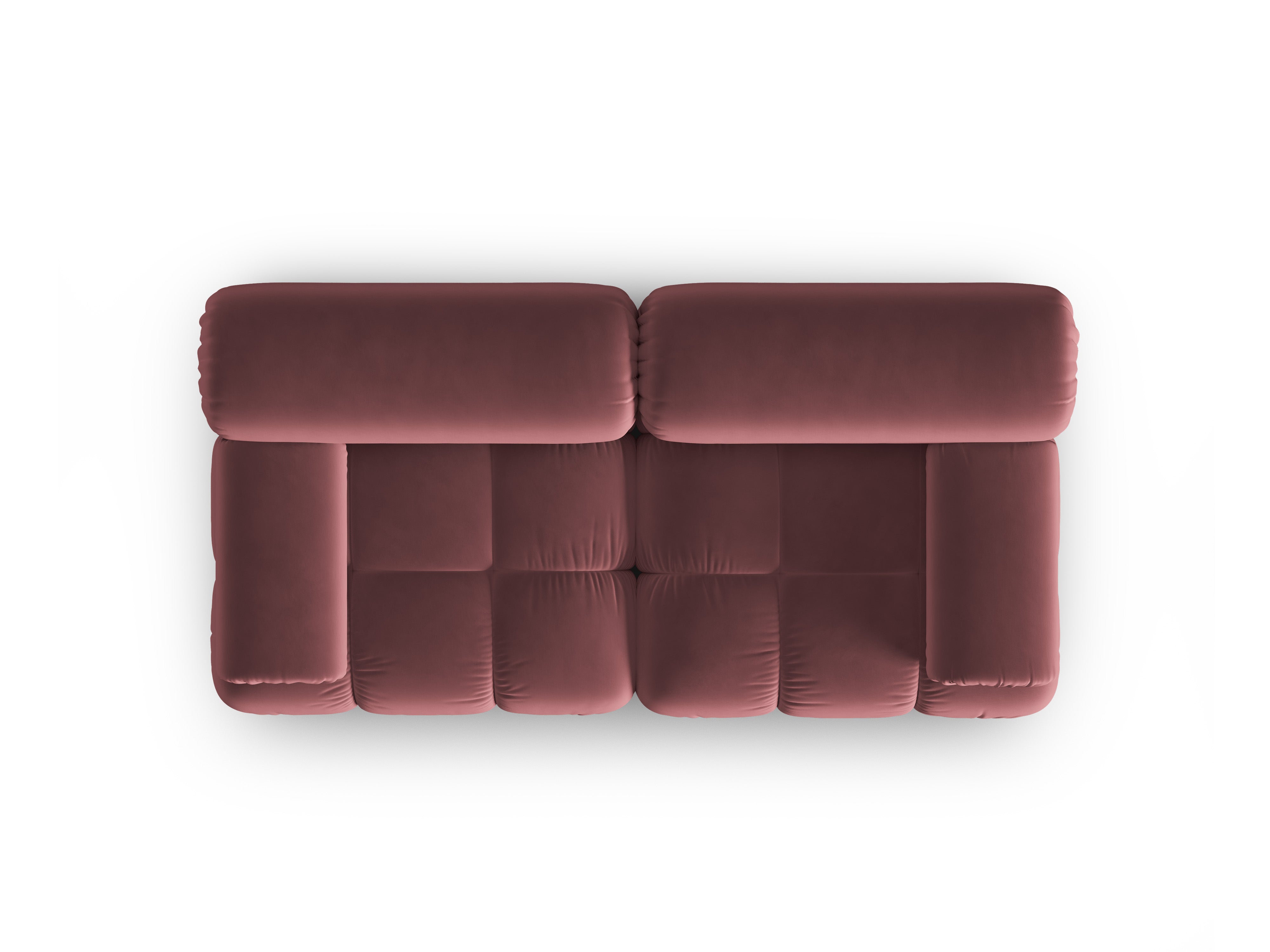 CORTINA Pink Velvet 2-Seater Sofa
