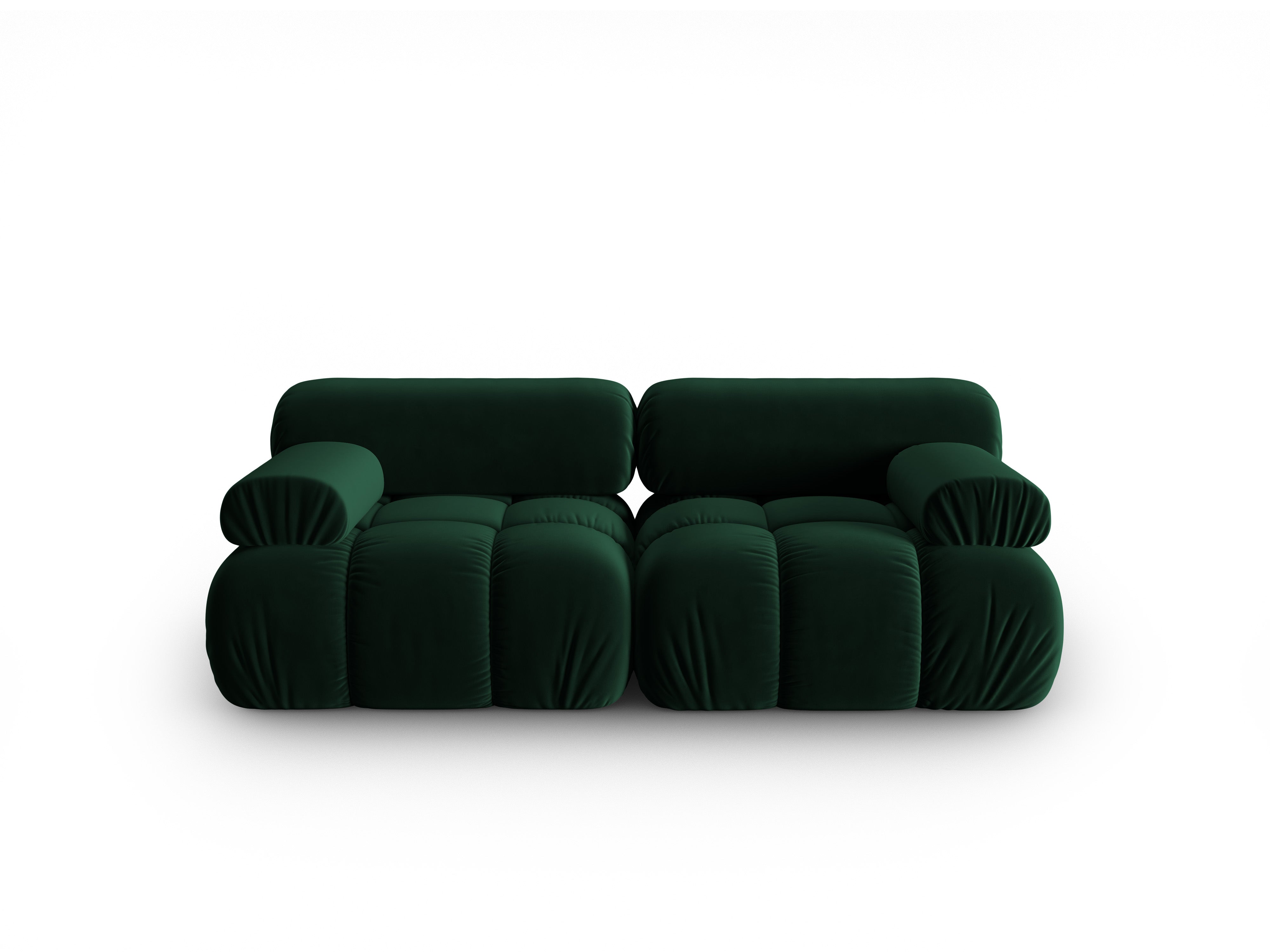 CORTINA Velvet 2-Seater Sofa in Bottle Green