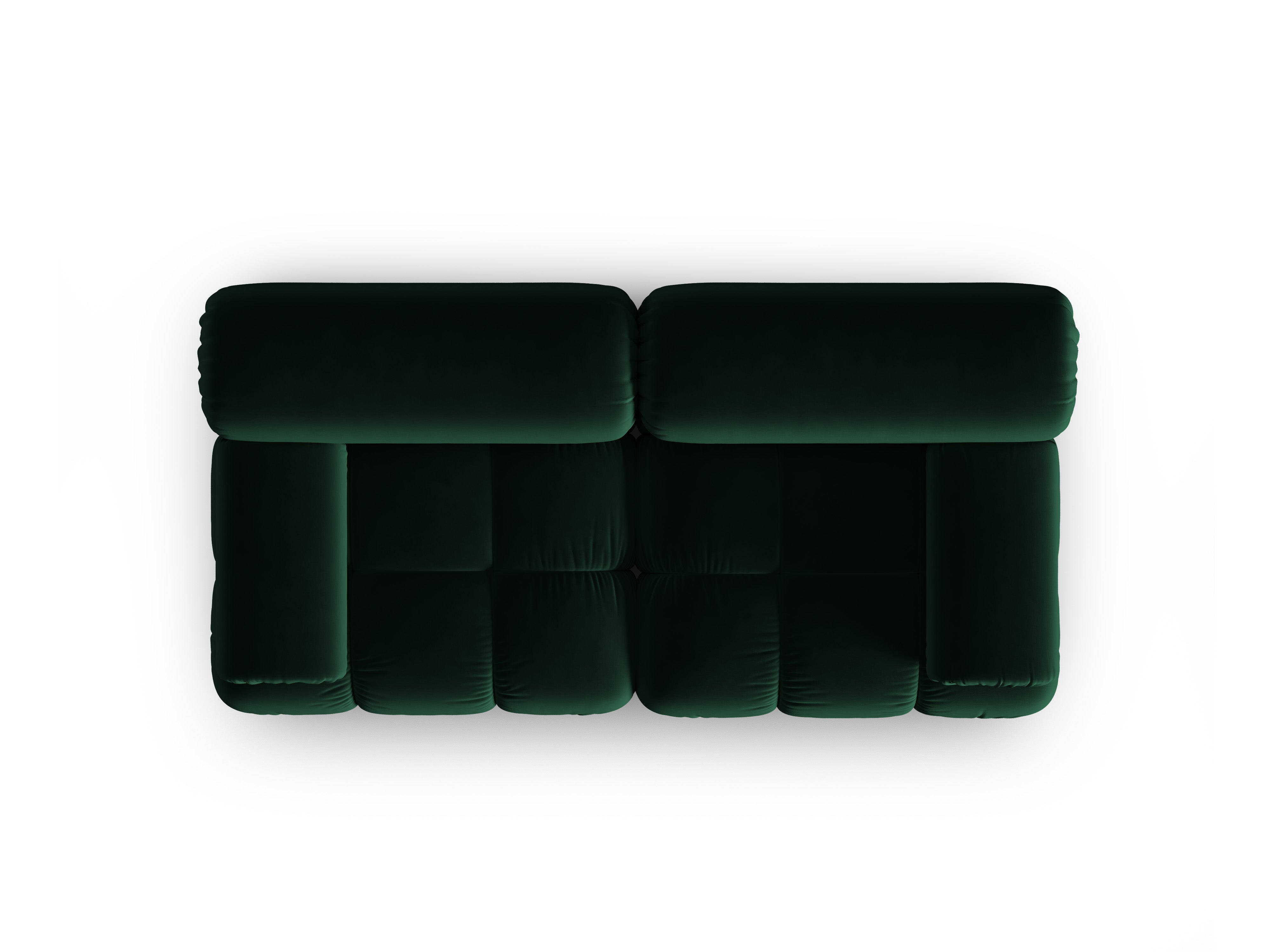 CORTINA Velvet 2-Seater Sofa in Bottle Green