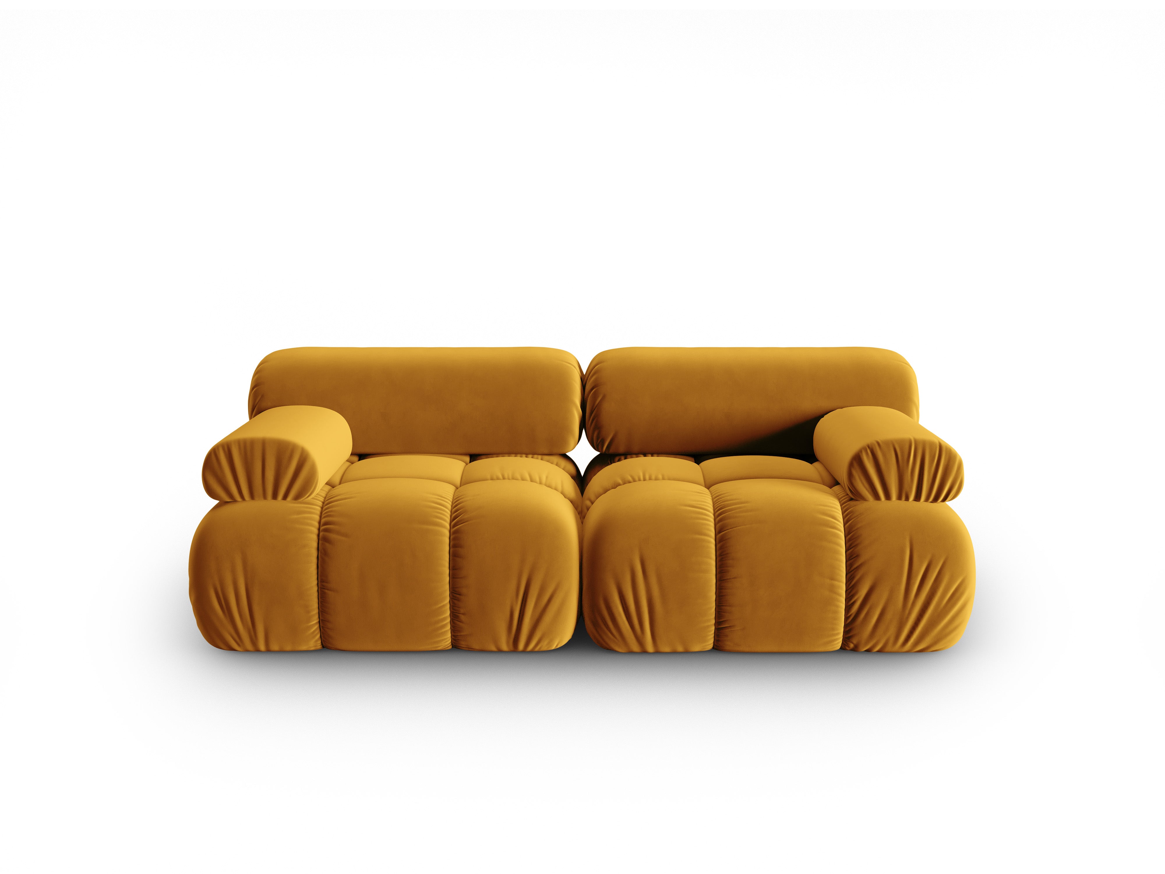 CORTINA Yellow Velvet 2-Seater Sofa