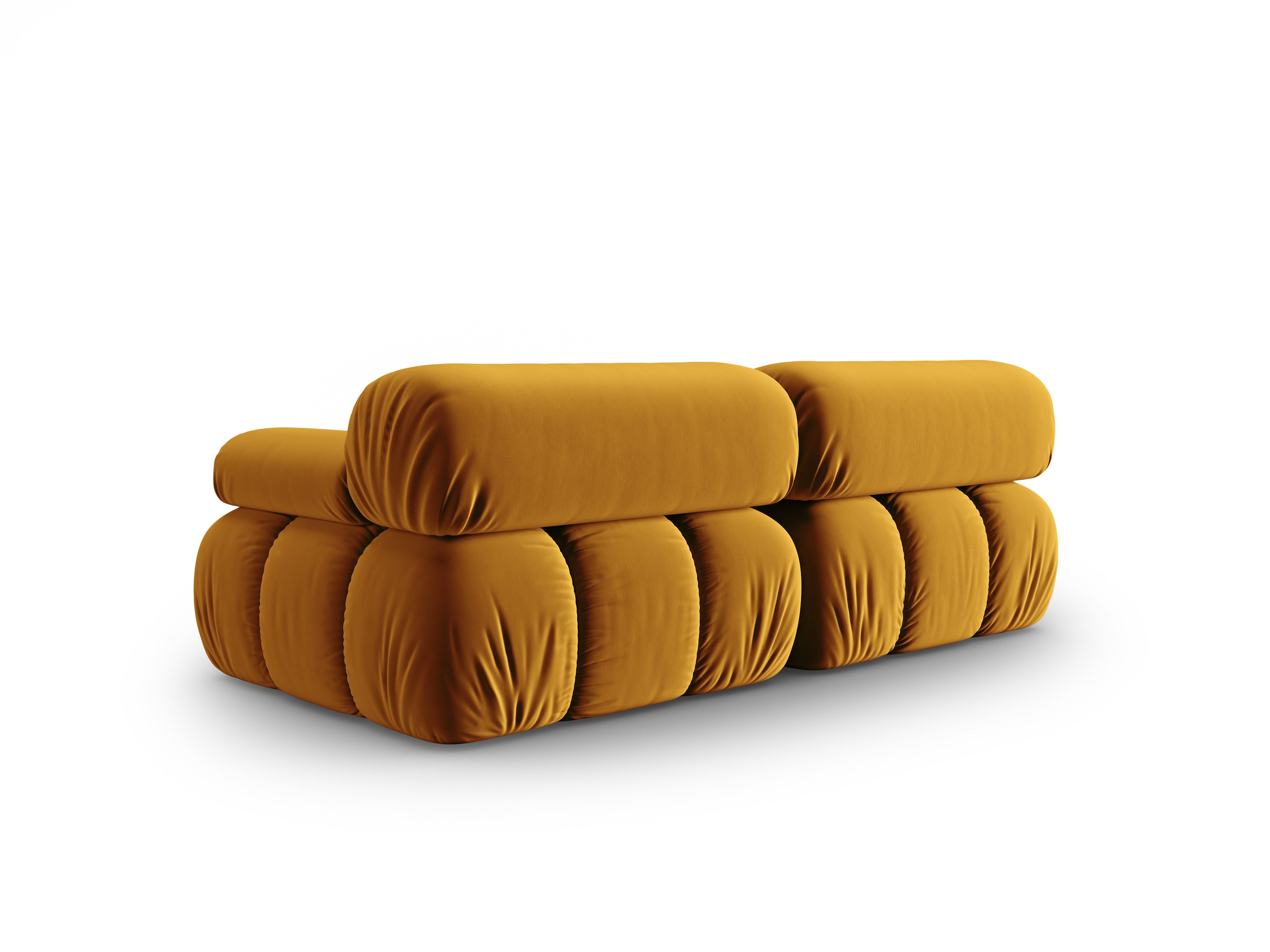 CORTINA Yellow Velvet 2-Seater Sofa