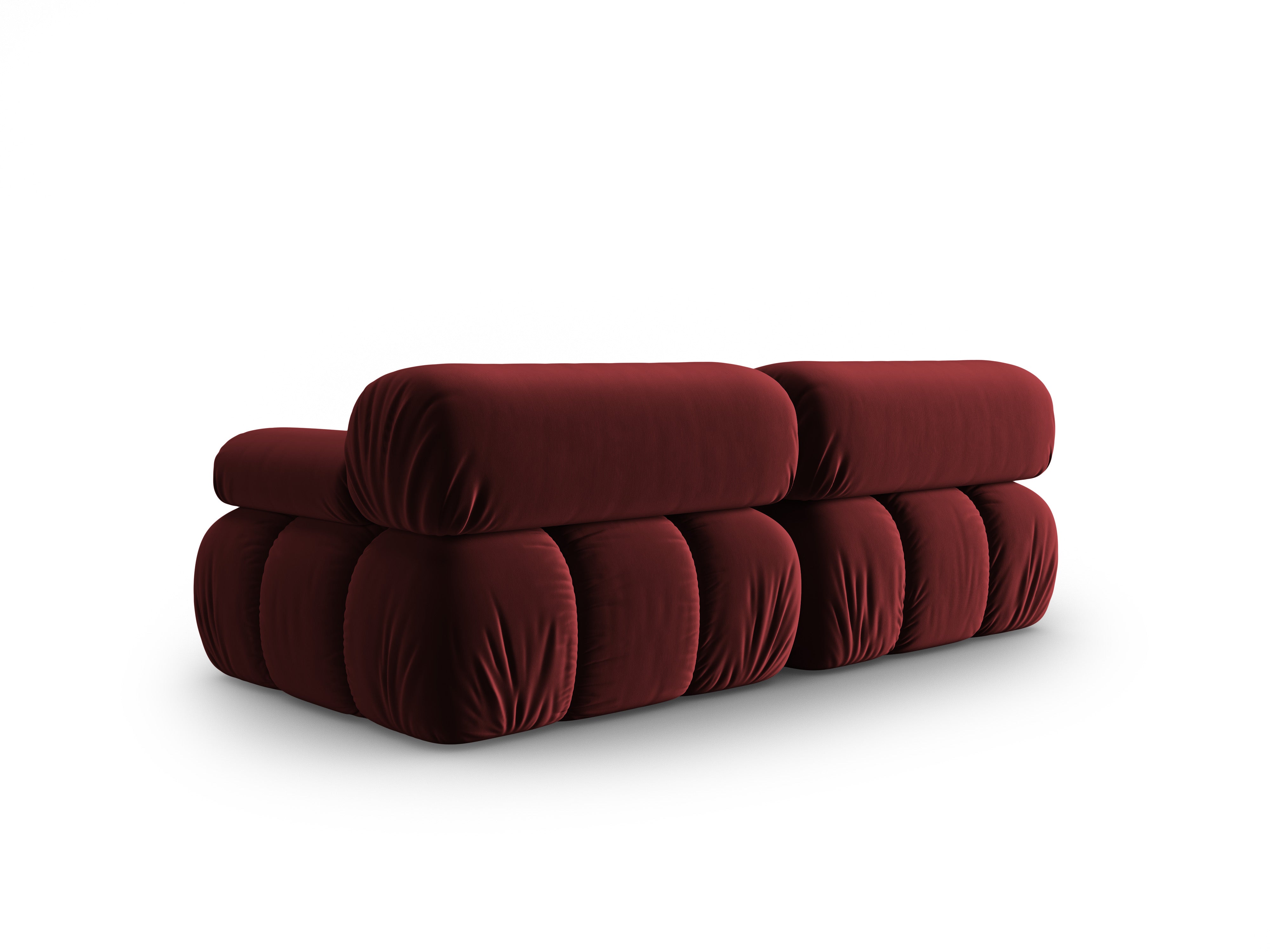 CORTINA Velvet 2-Seater Sofa in Wine Red
