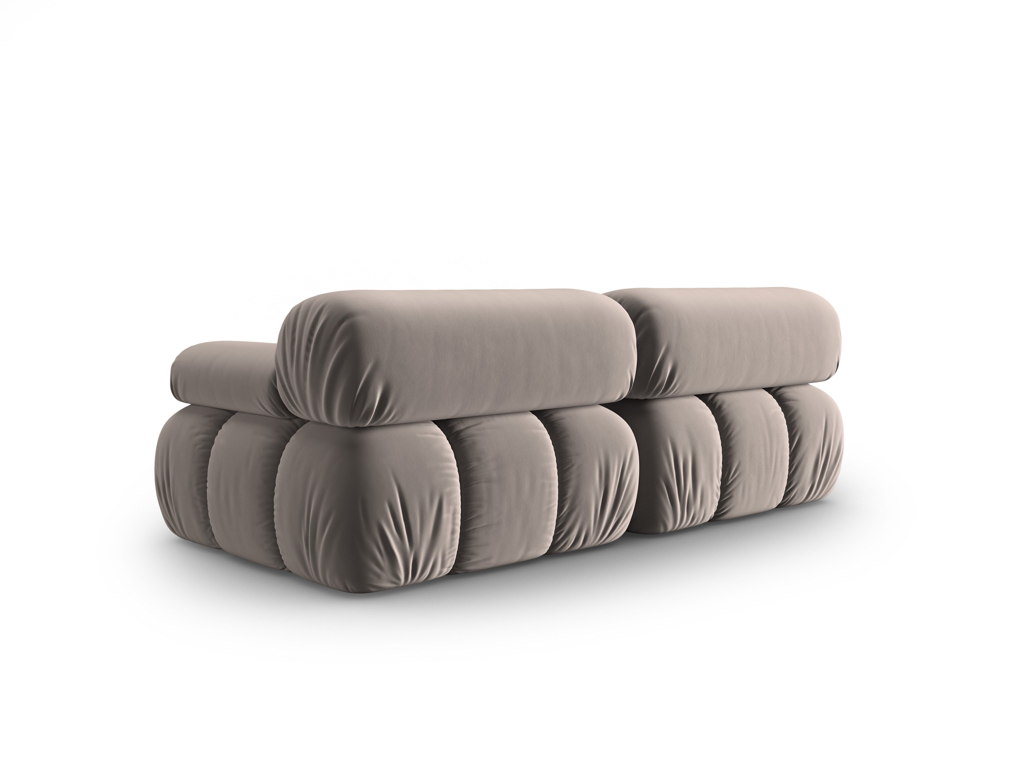 Cappuccino Velvet 2-Seater Sofa CORTINA