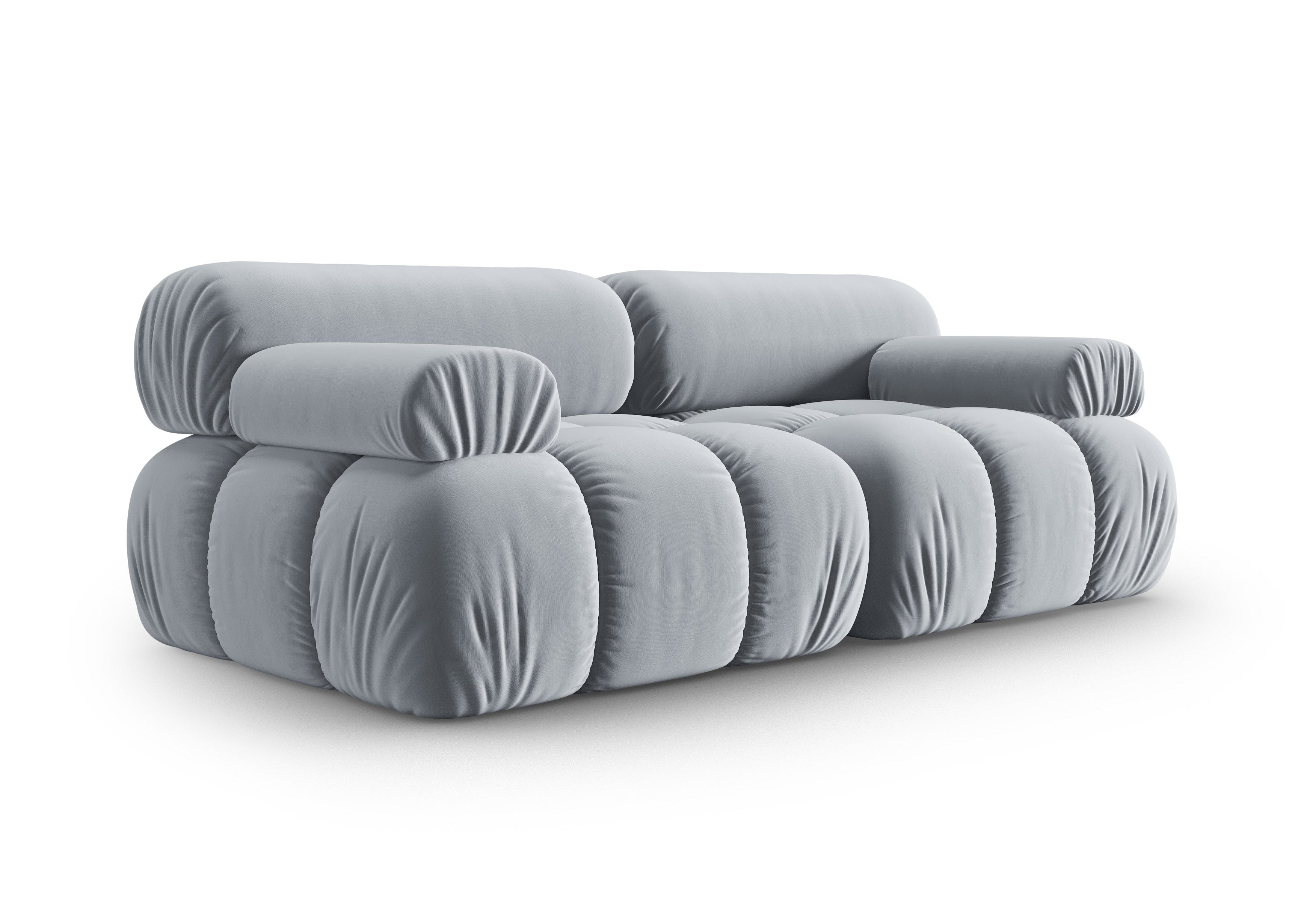 CORTINA Blue Velvet 2-Seater Sofa