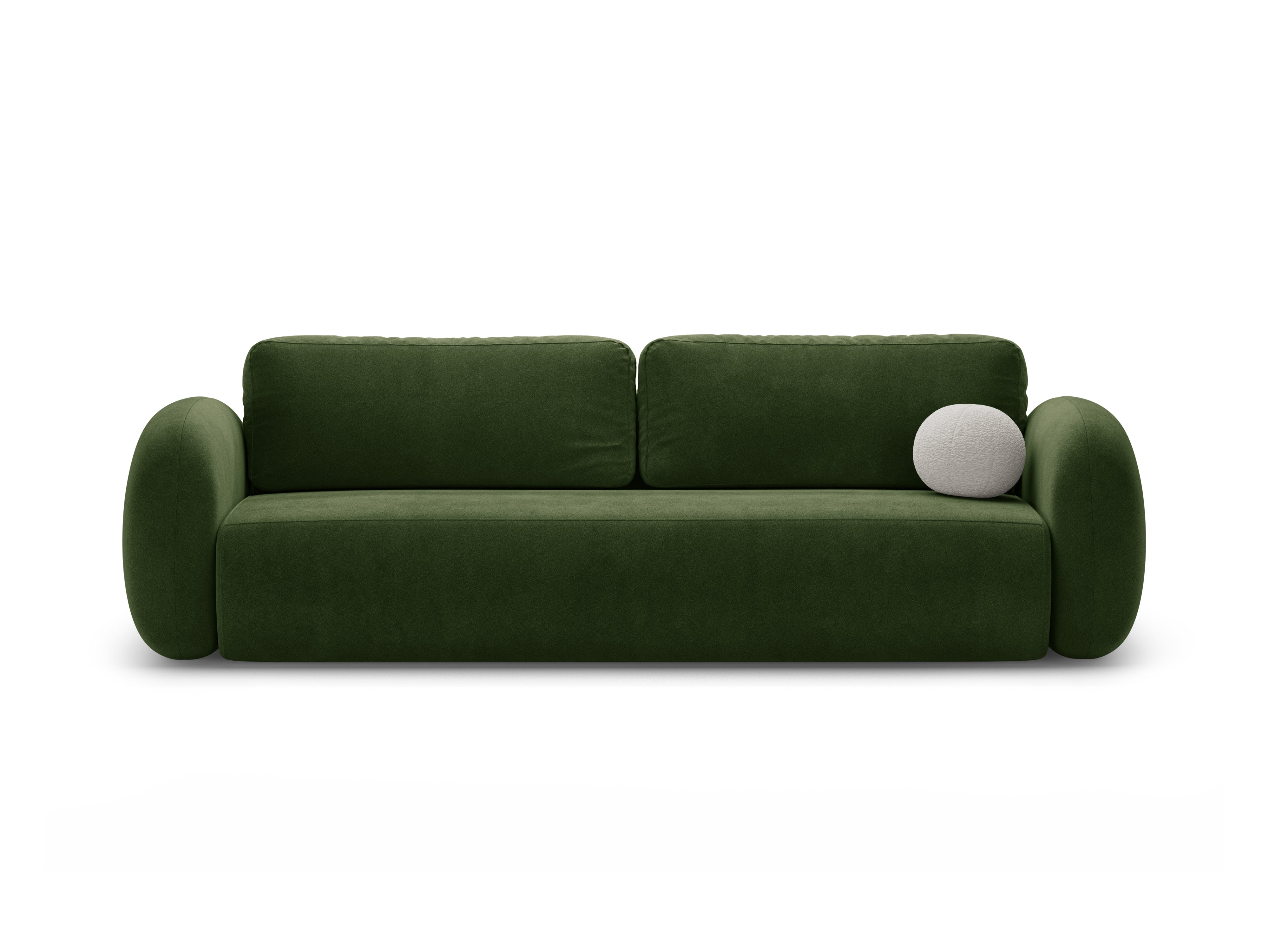 Sofa aus Samt mit Schlaf-Funktion 3-sitzig TONALE in militärischem Grün