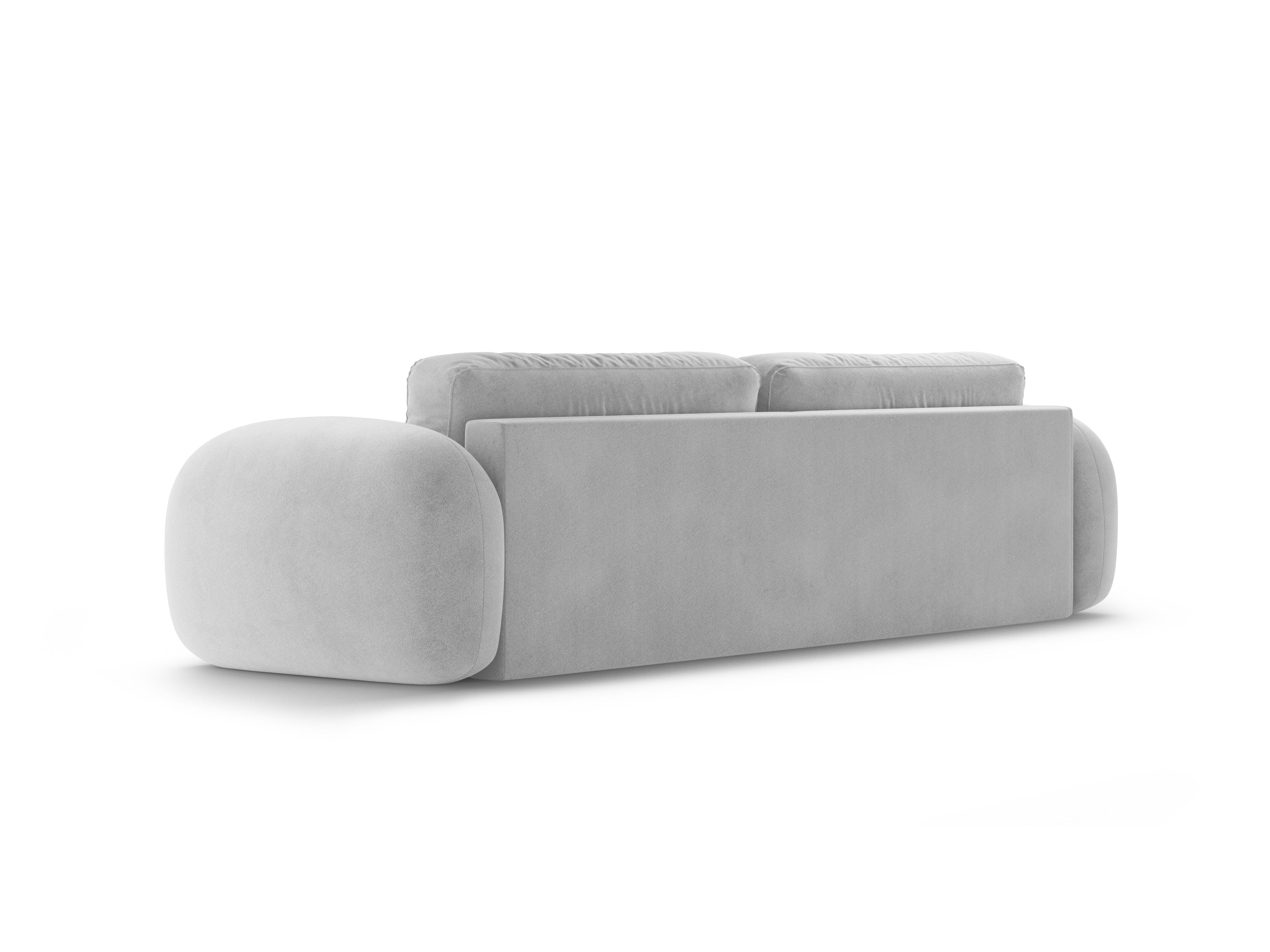 Sofa aus Samt mit Schlaf-Funktion 3-sitzig TONALE hellgrau