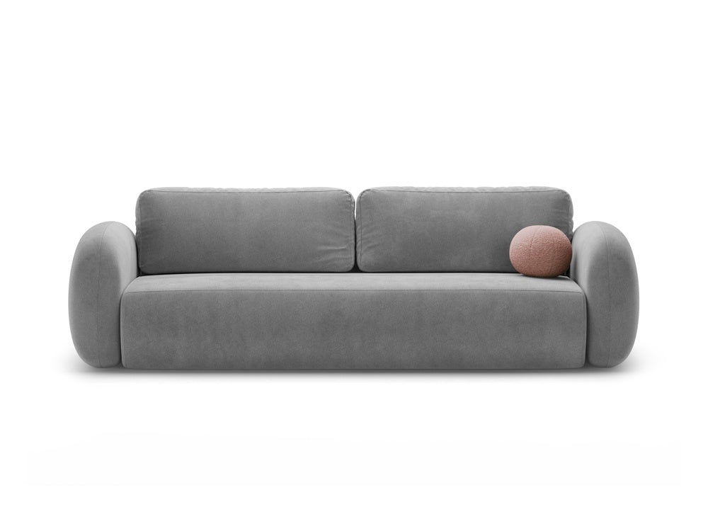 Sofa aus Samt mit Schlaf-Funktion 3-sitzig TONALE dunkelgrau