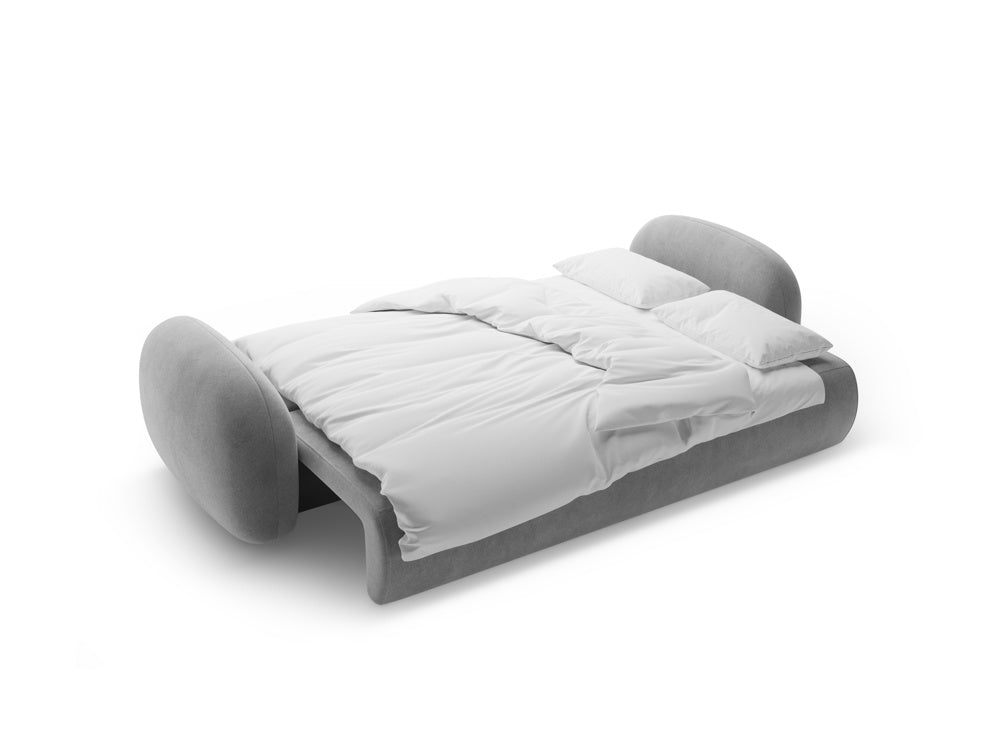 Sofa aus Samt mit Schlaf-Funktion 3-sitzig TONALE dunkelgrau