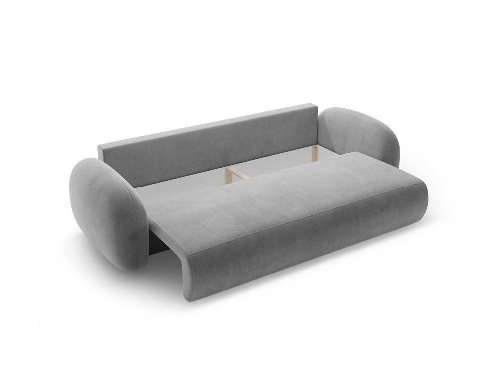Sofa aus Samt mit Schlaf-Funktion 3-sitzig TONALE dunkelgrau
