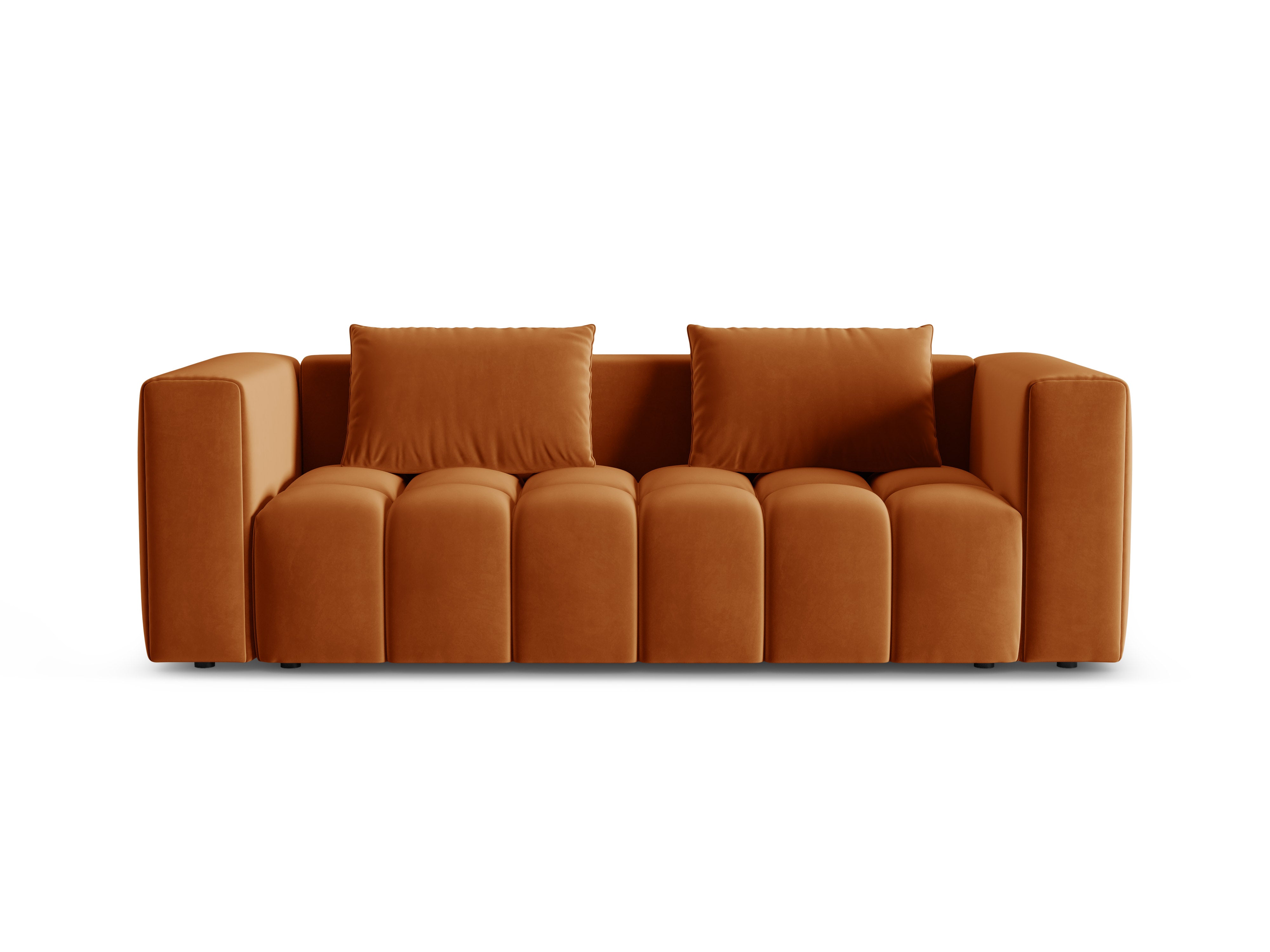 Velvet 3-Seater Sofa with Sleeping Function VERONA Brick