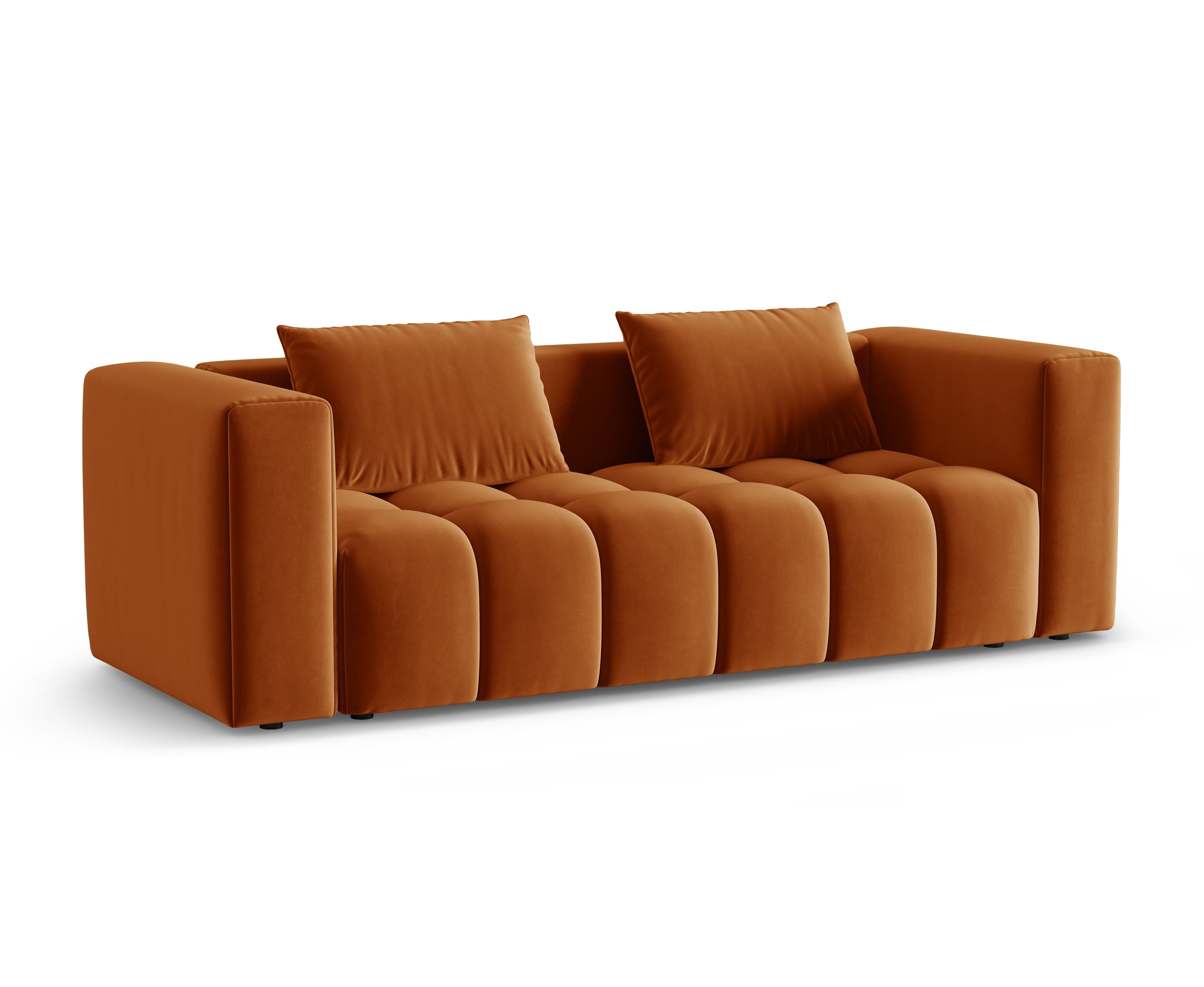 Velvet 3-Seater Sofa with Sleeping Function VERONA Brick