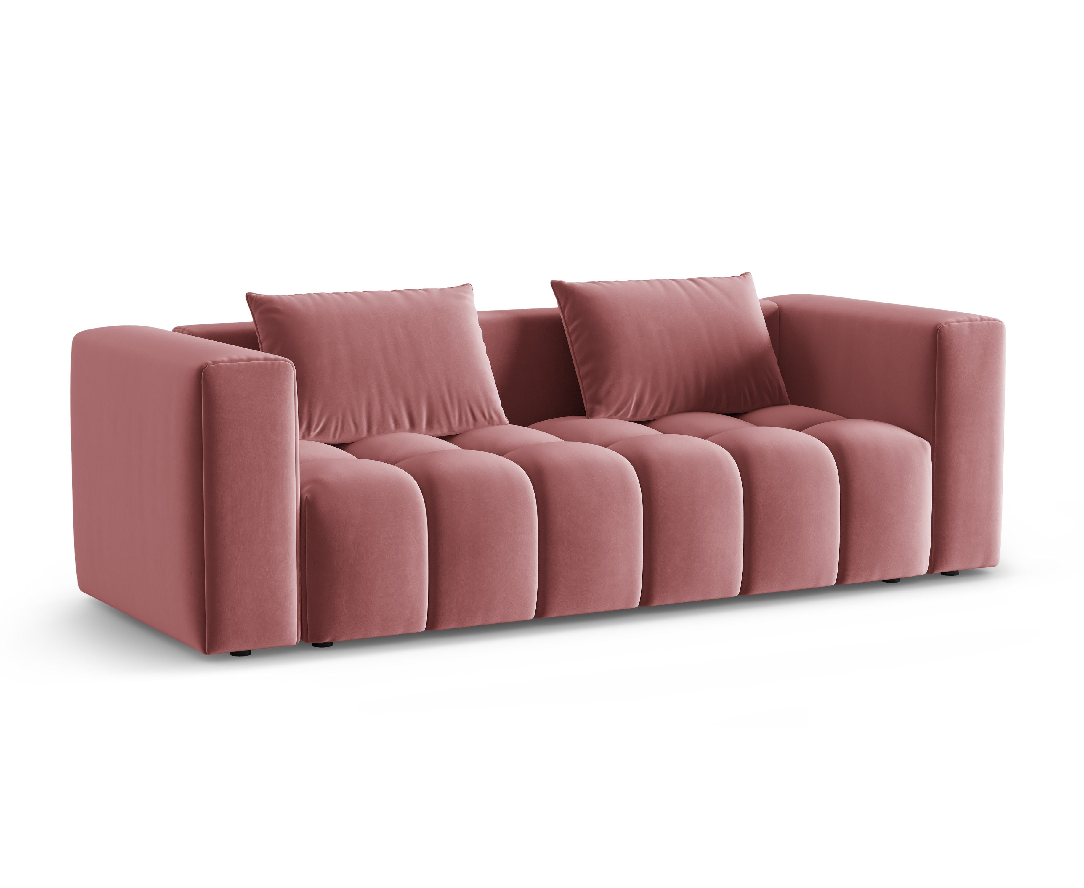 Sofa aus Samt für 3 Personen mit Schlaffunktion VERONA flamingorosa