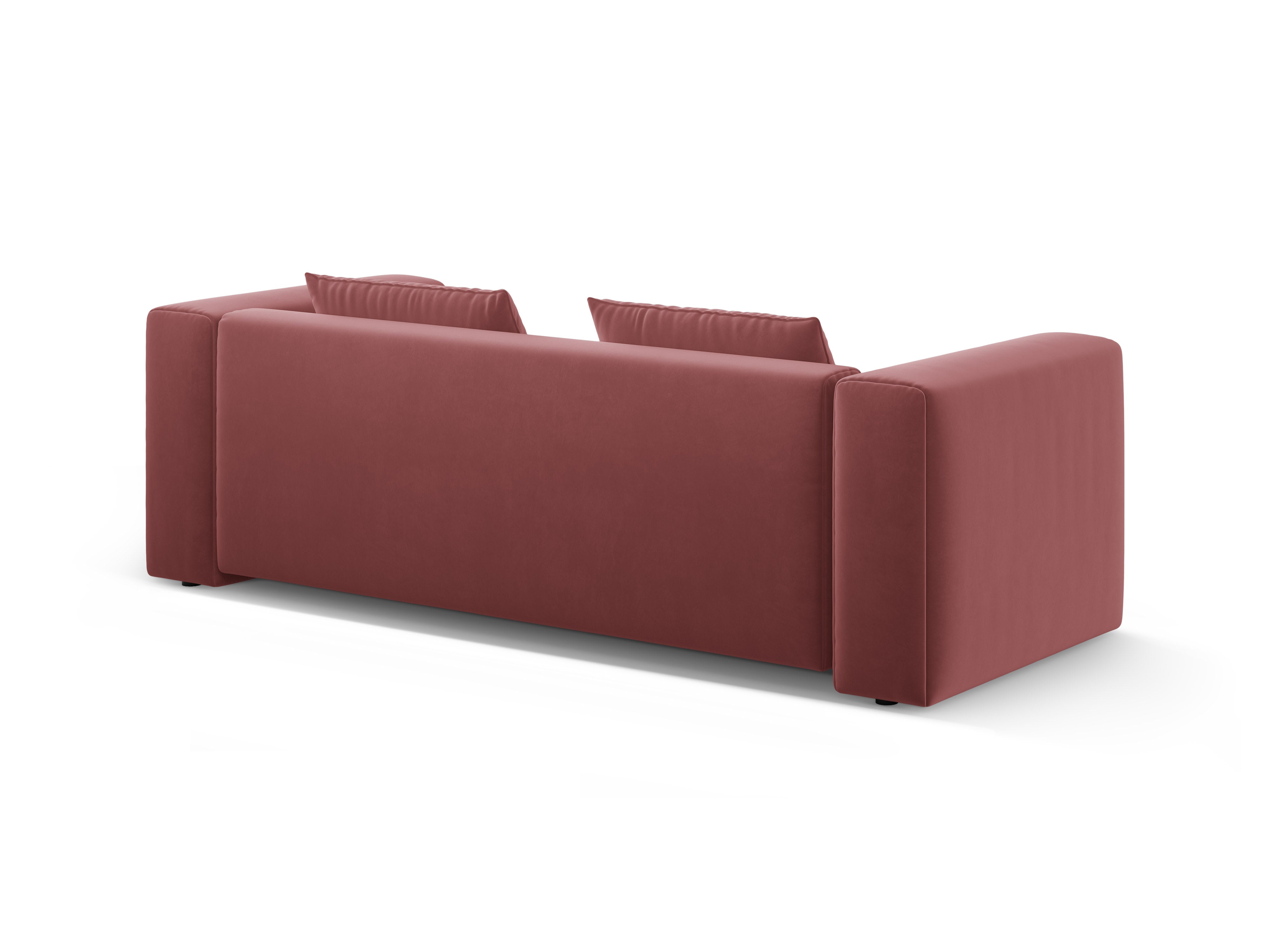 Sofa aus Samt für 3 Personen mit Schlaffunktion VERONA flamingorosa