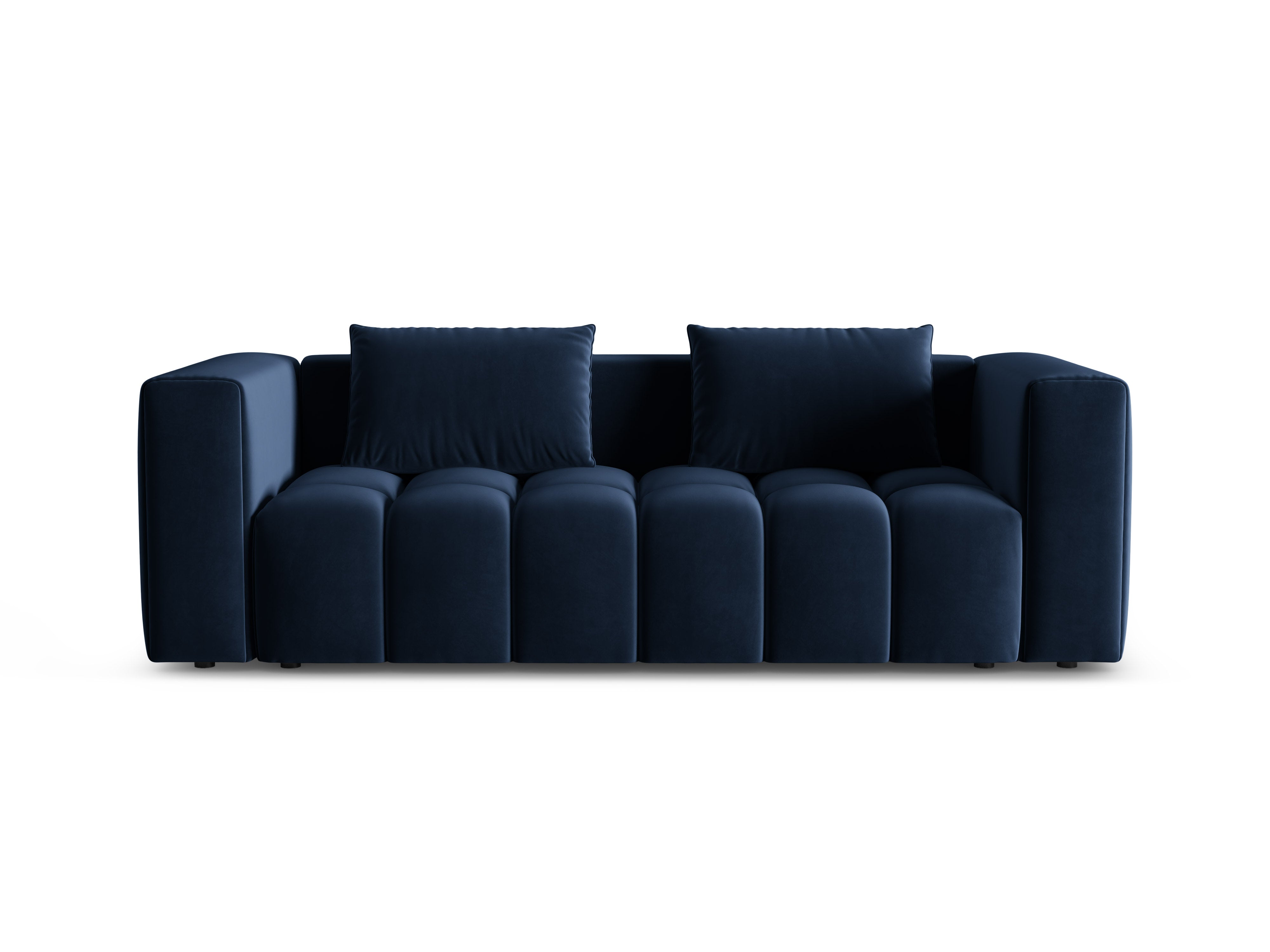 Sofa aus Samt für 3 Personen mit Schlaffunktion VERONA königsblau