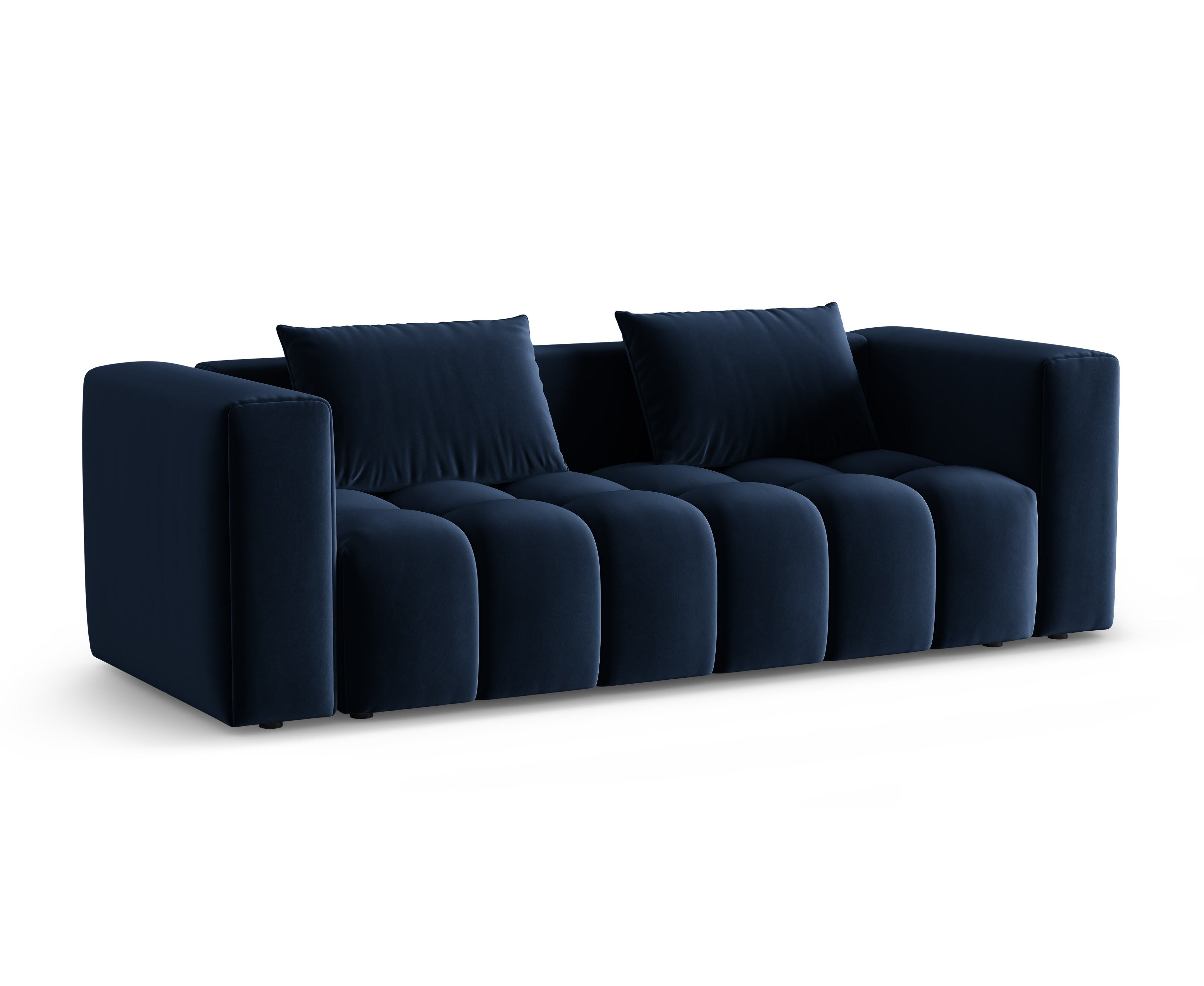 Sofa aus Samt für 3 Personen mit Schlaffunktion VERONA königsblau