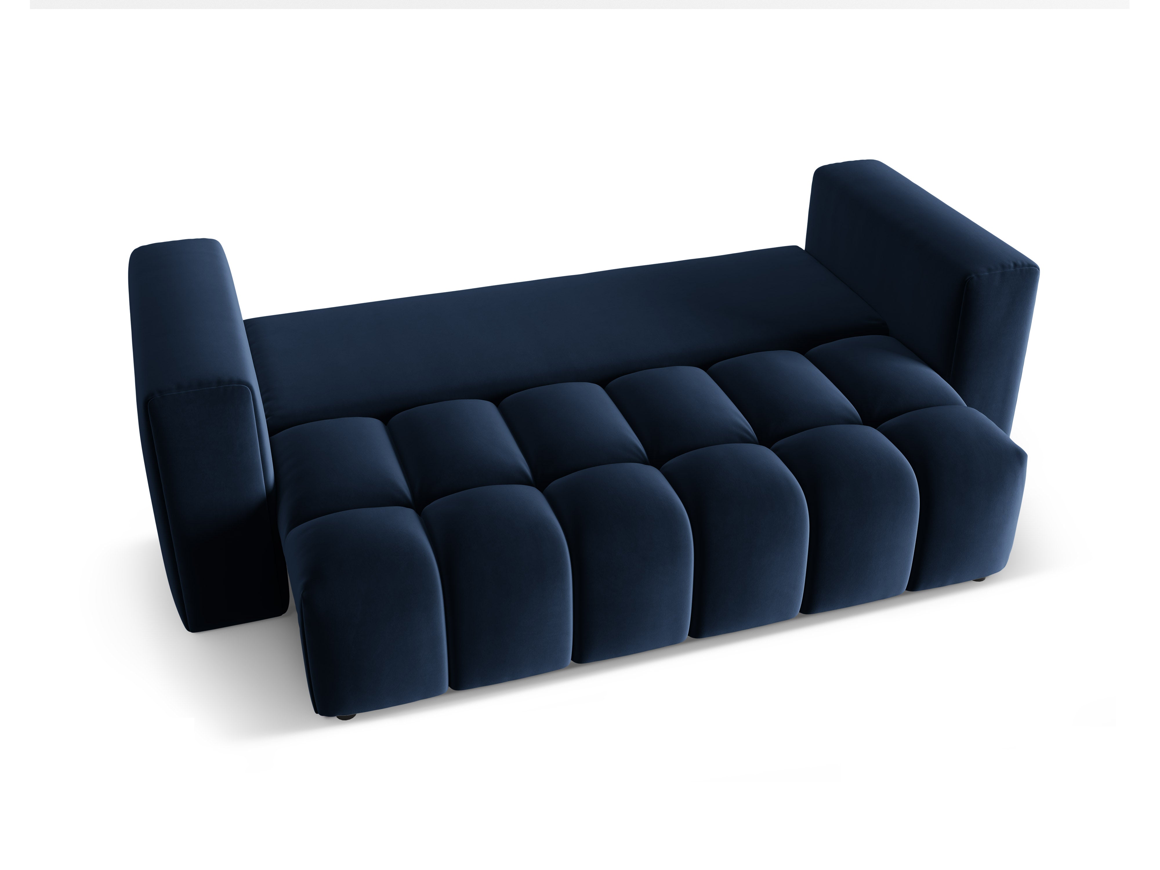 Sofa aus Samt für 3 Personen mit Schlaffunktion VERONA königsblau