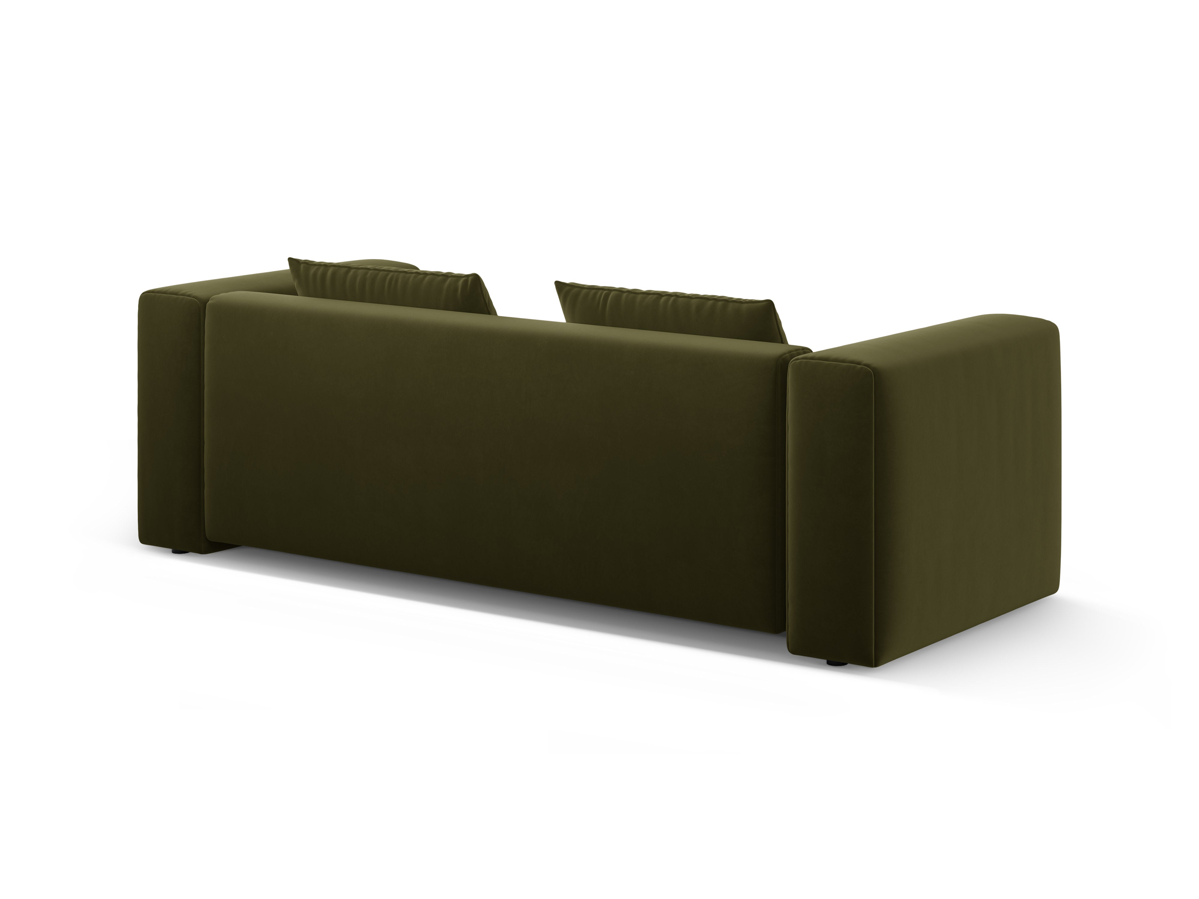 Velvet 3-Seater Sofa with Sleeping Function VERONA Light Green
