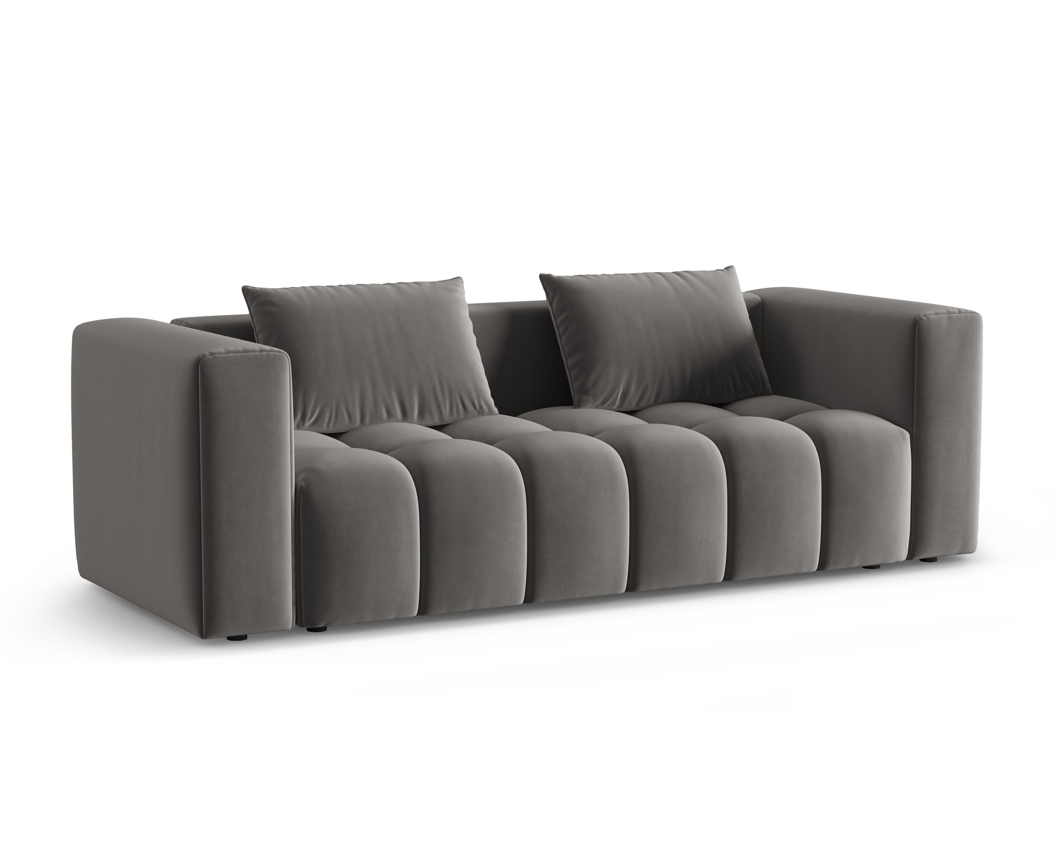 Sofa aus Samt für 3 Personen mit Schlaffunktion VERONA grau
