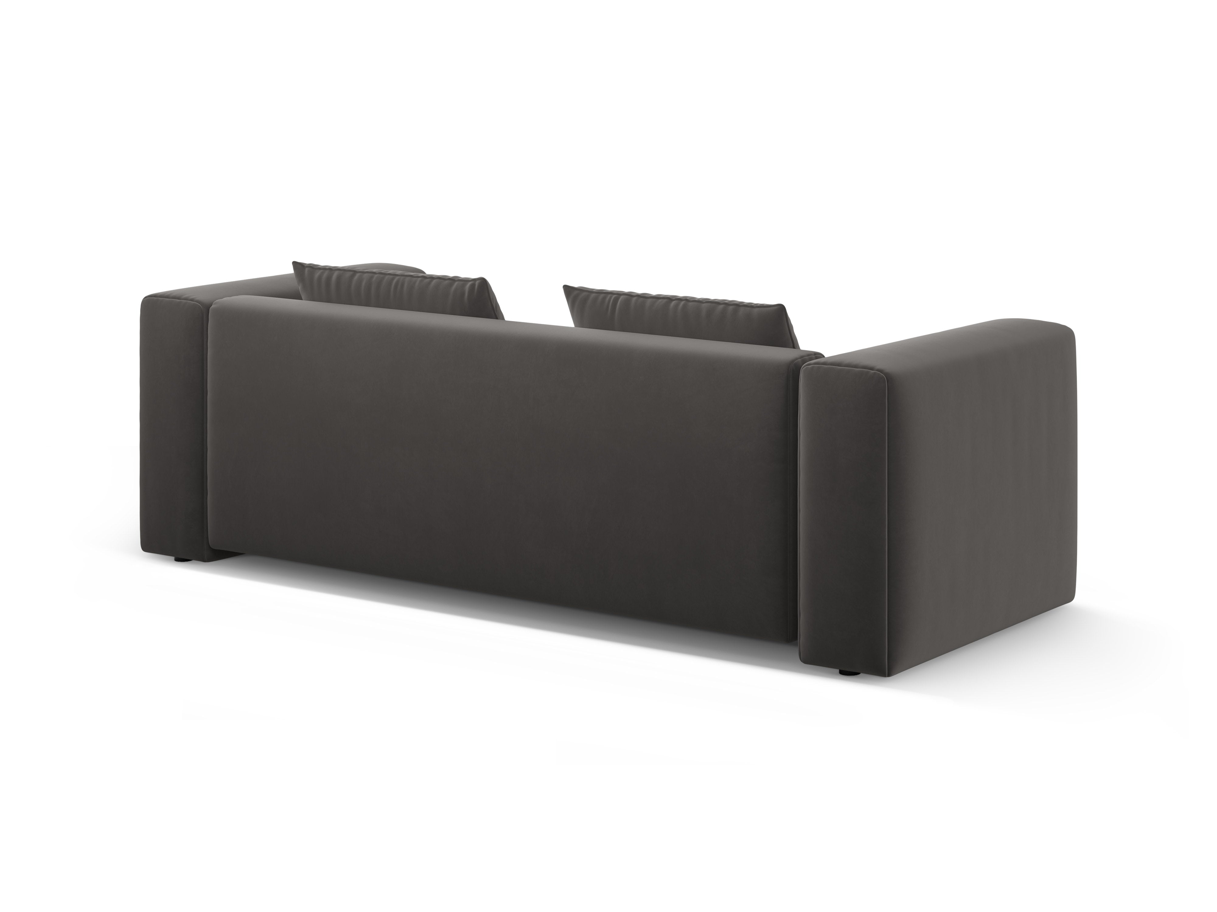 Sofa aus Samt für 3 Personen mit Schlaffunktion VERONA grau