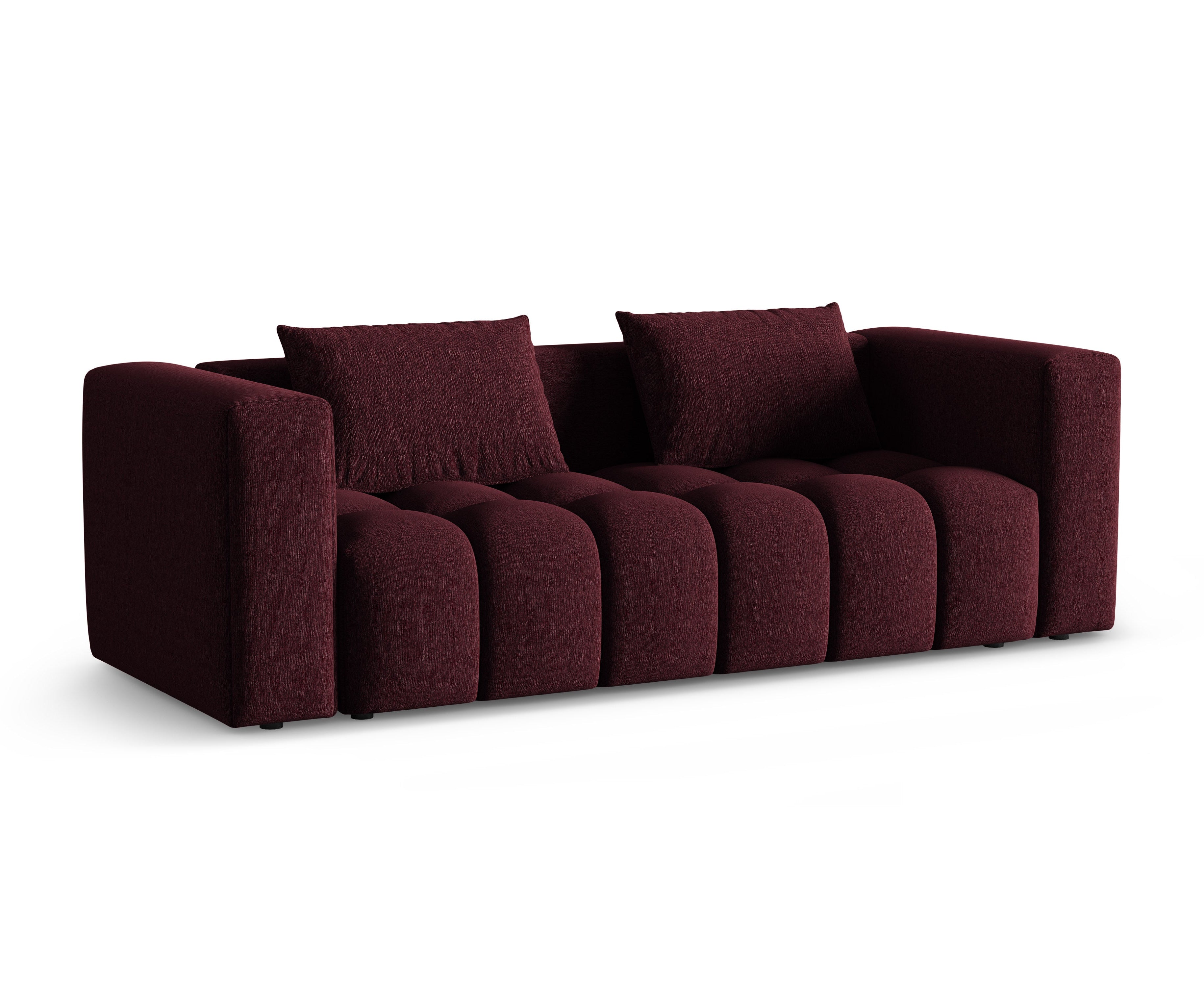 Sofa für 3 Personen mit Schlaffunktion VERONA burgunderrot