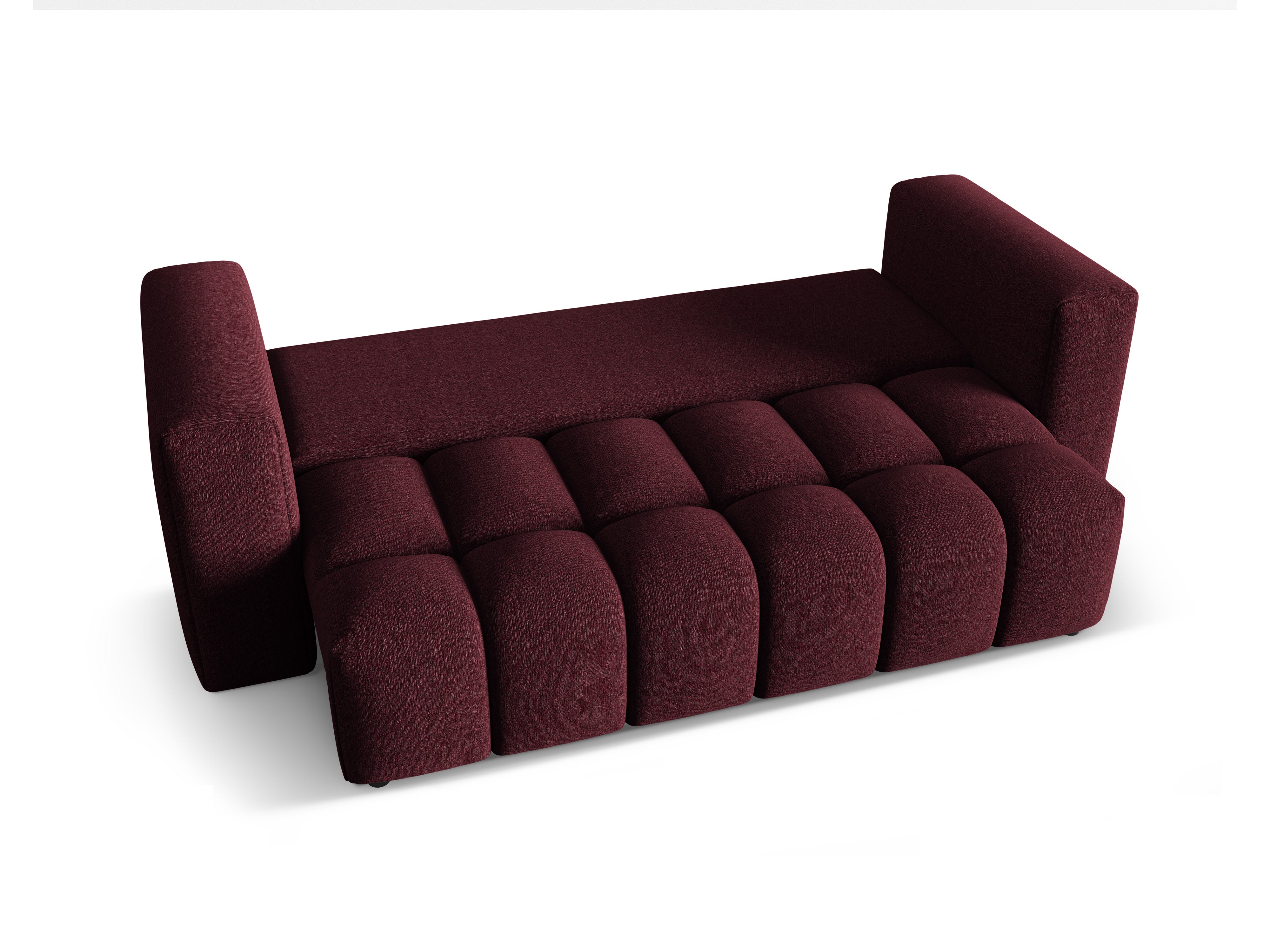 Sofa für 3 Personen mit Schlaffunktion VERONA burgunderrot