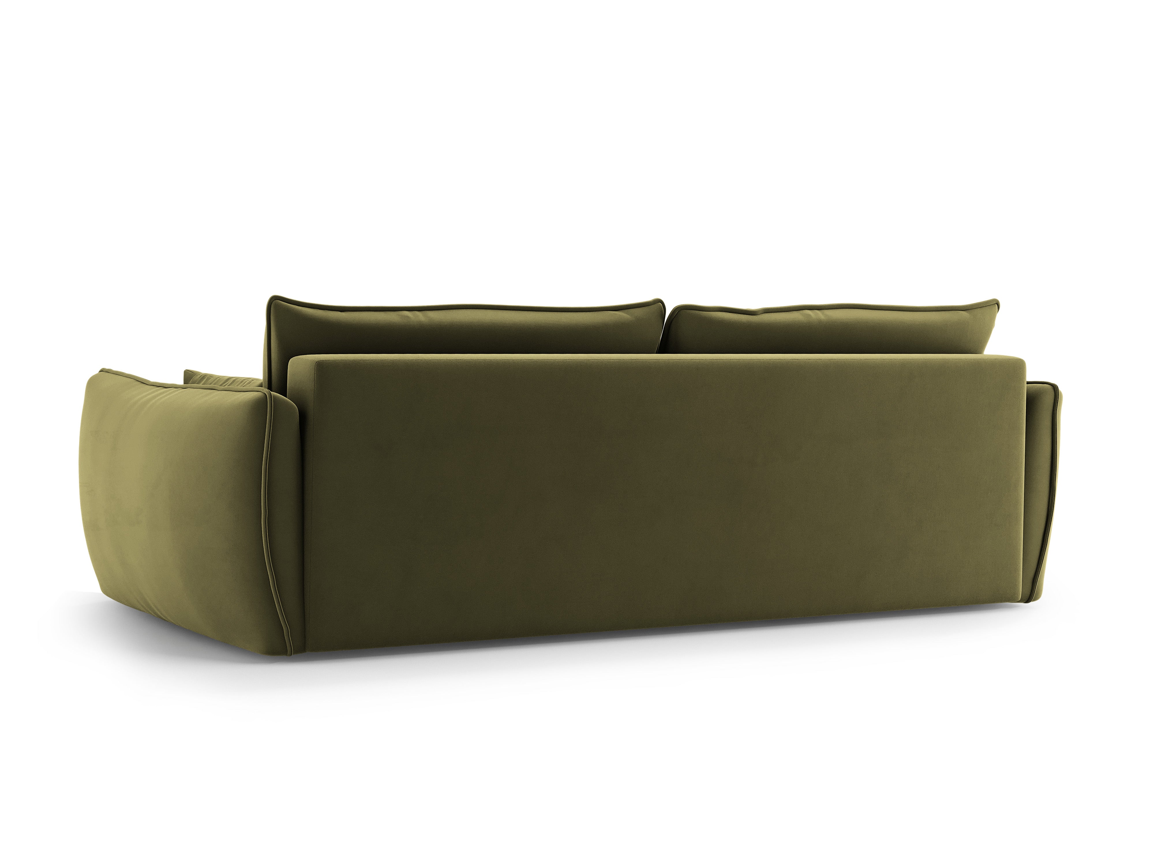 Velvet sofa with sleeping function MATERA olive